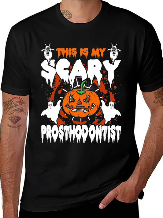 Scary Prosthodontist Halloween Graphic T-Shirt
