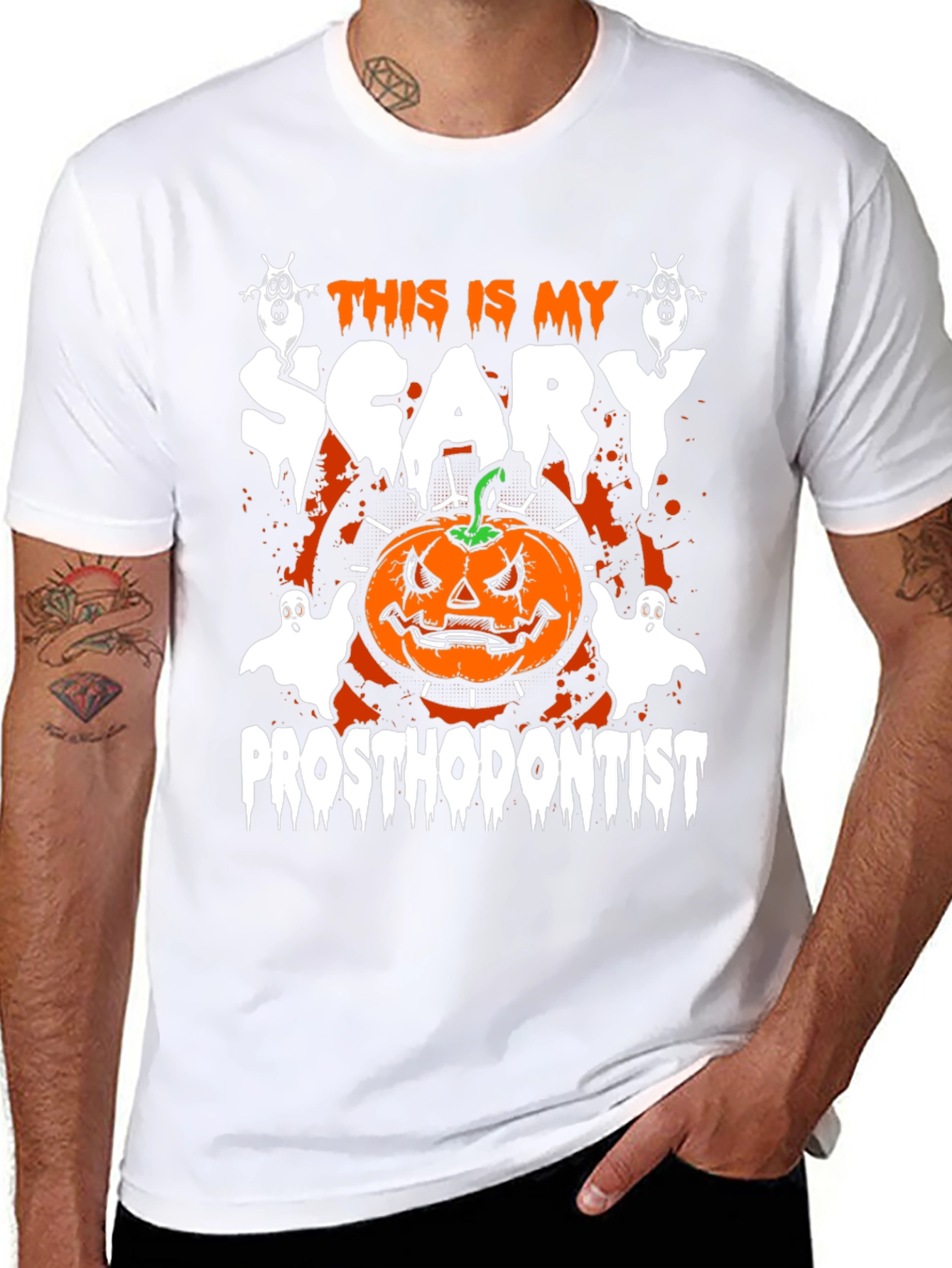 Scary Prosthodontist Halloween Graphic T-Shirt