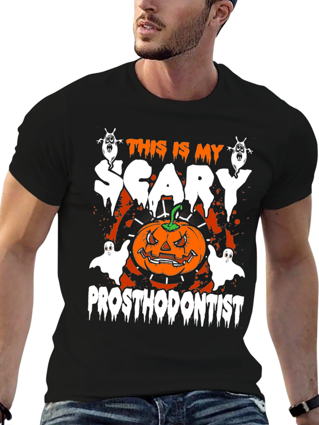 Scary Prosthodontist Halloween Graphic T-Shirt