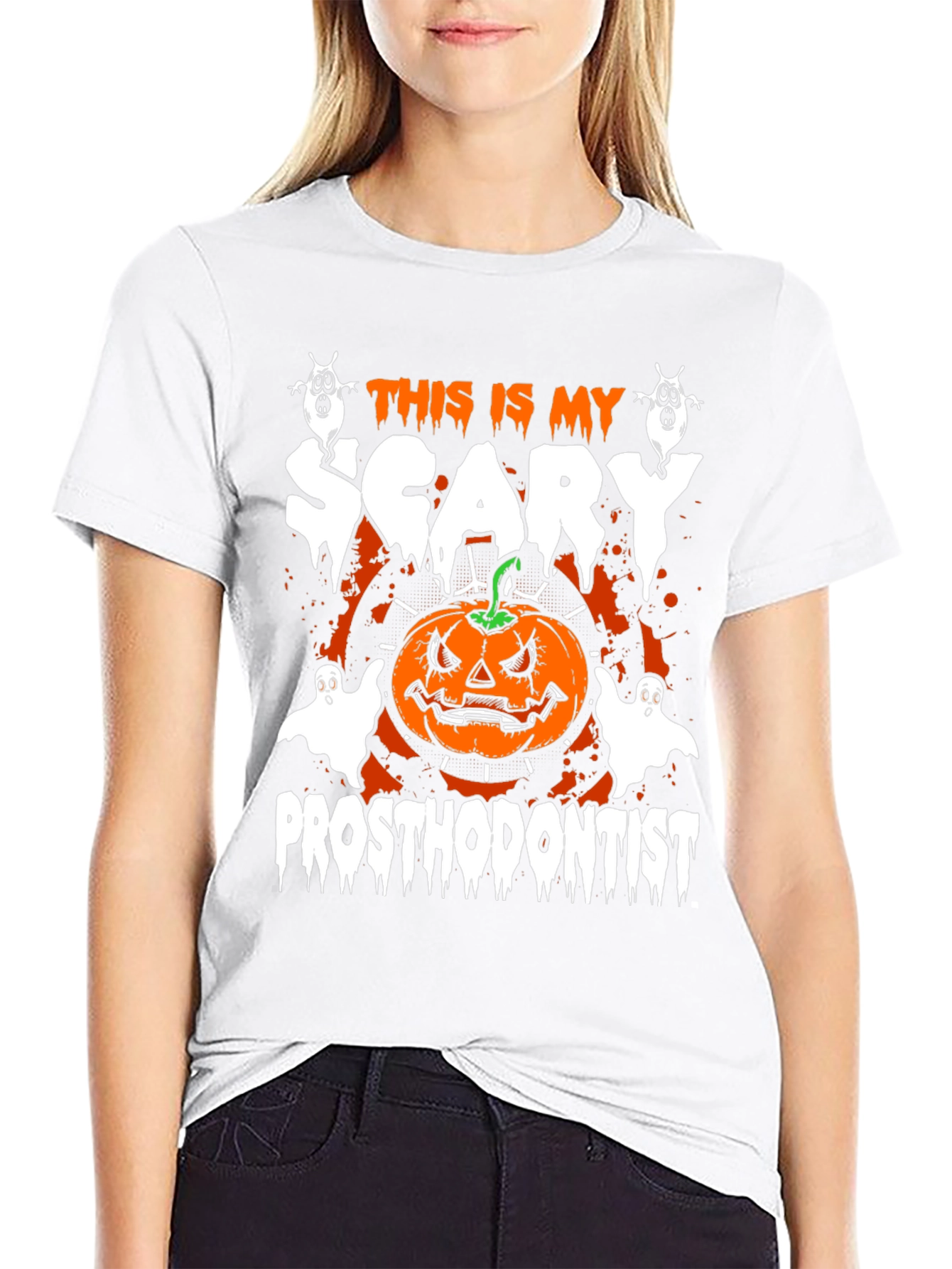 Scary Prosthodontist Halloween Graphic T-Shirt