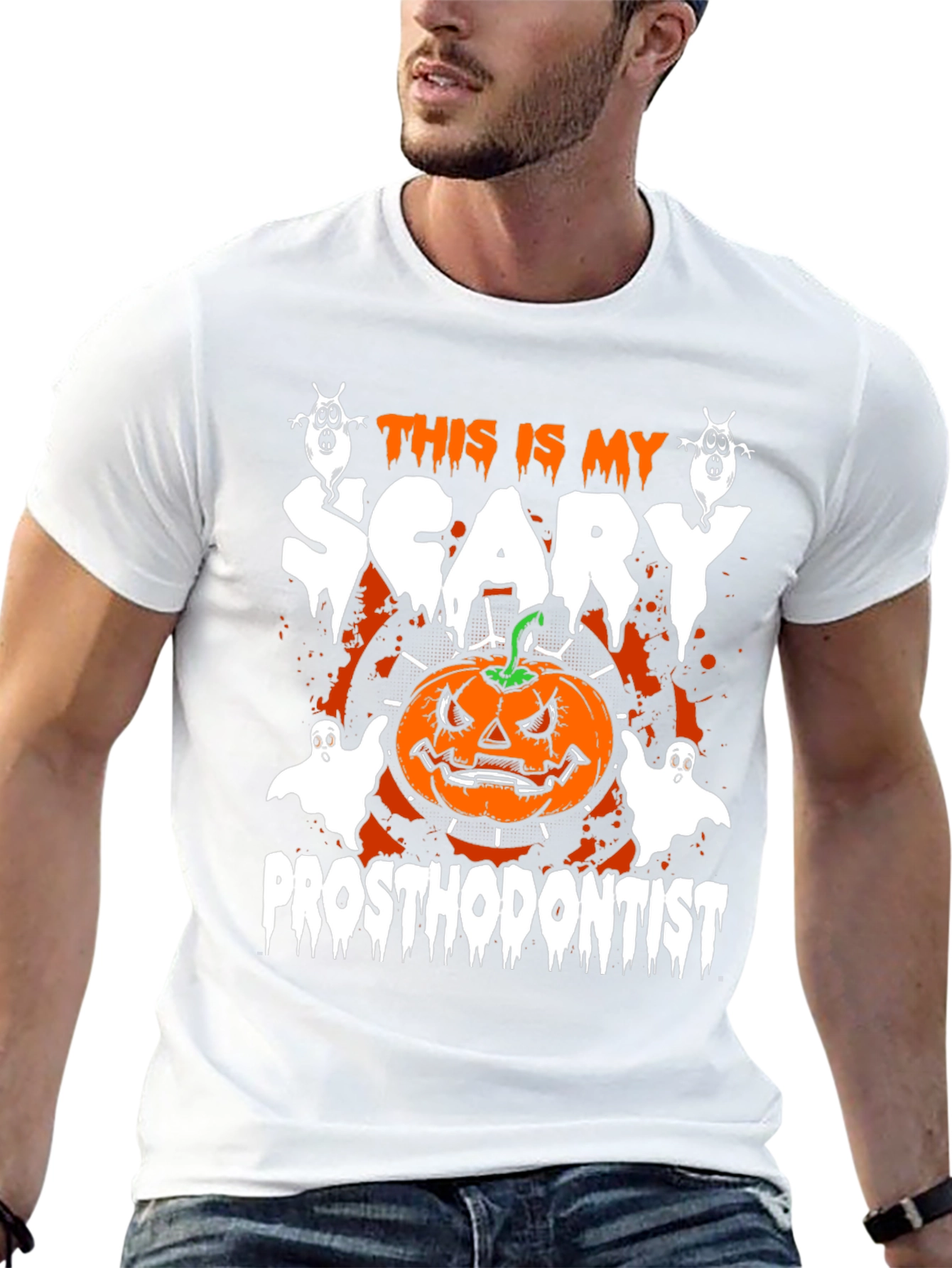 Scary Prosthodontist Halloween Graphic T-Shirt