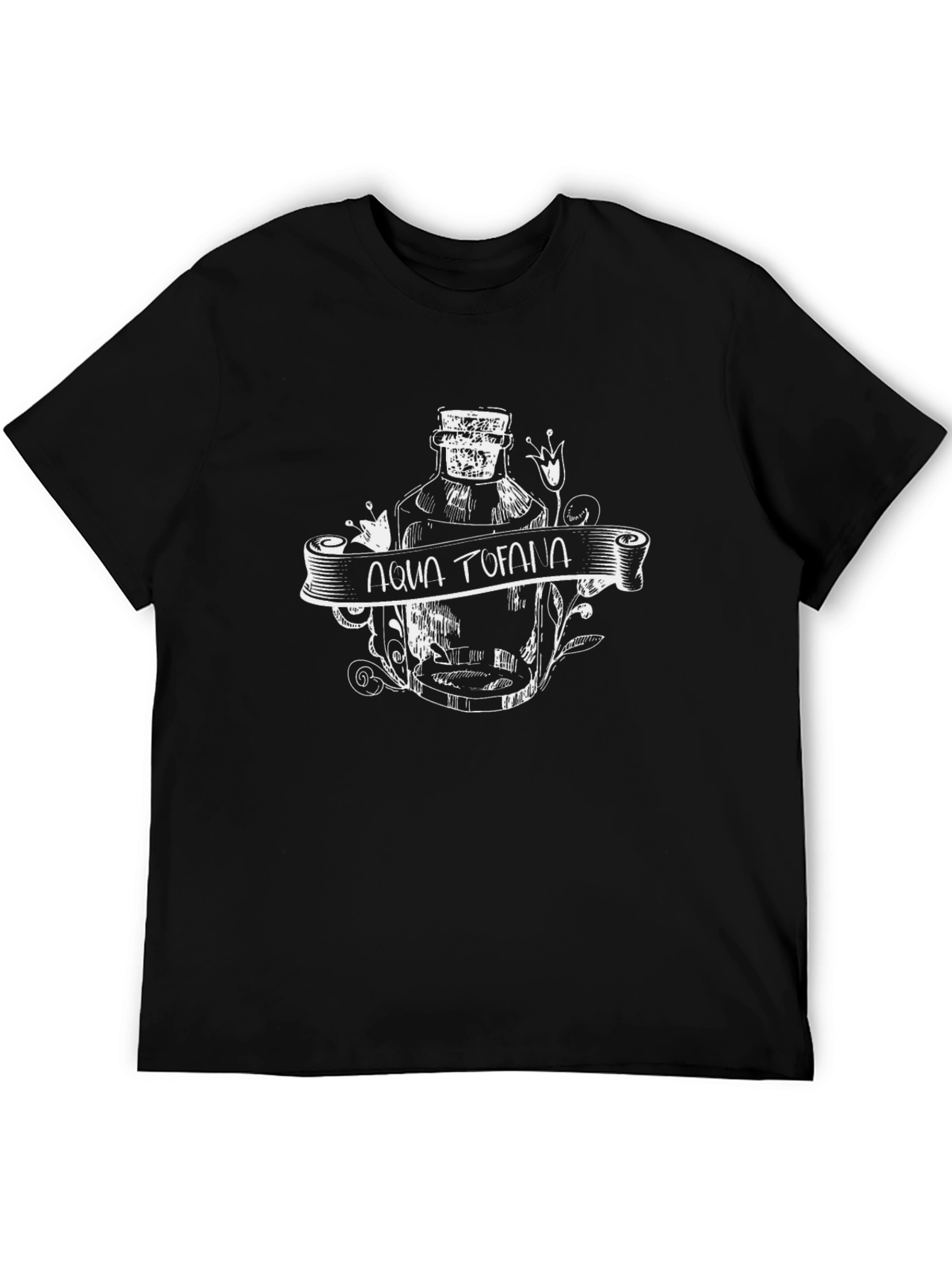 Aqua Tofana Graphic Print Black T-Shirt