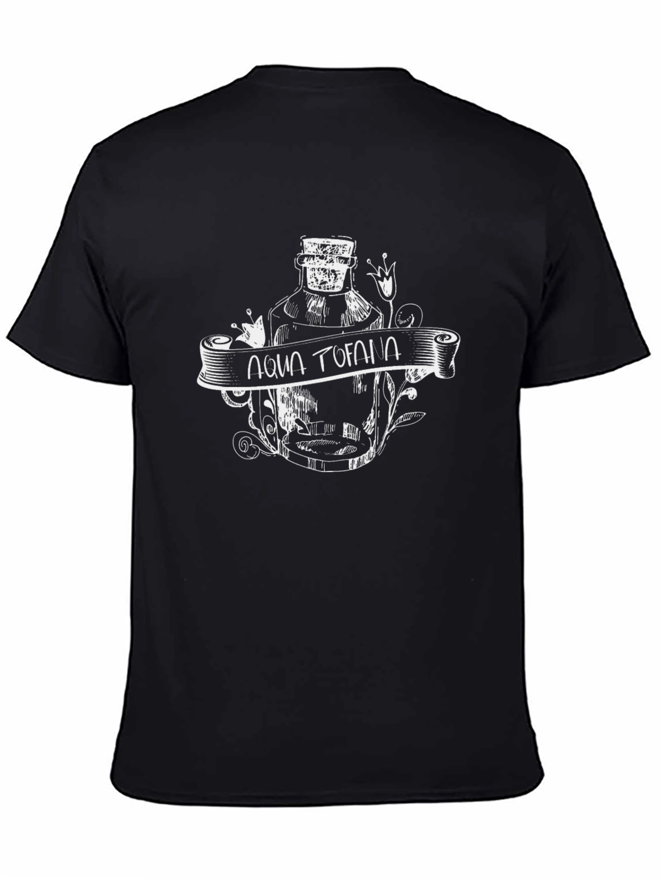 Aqua Tofana Graphic Print Black T-Shirt