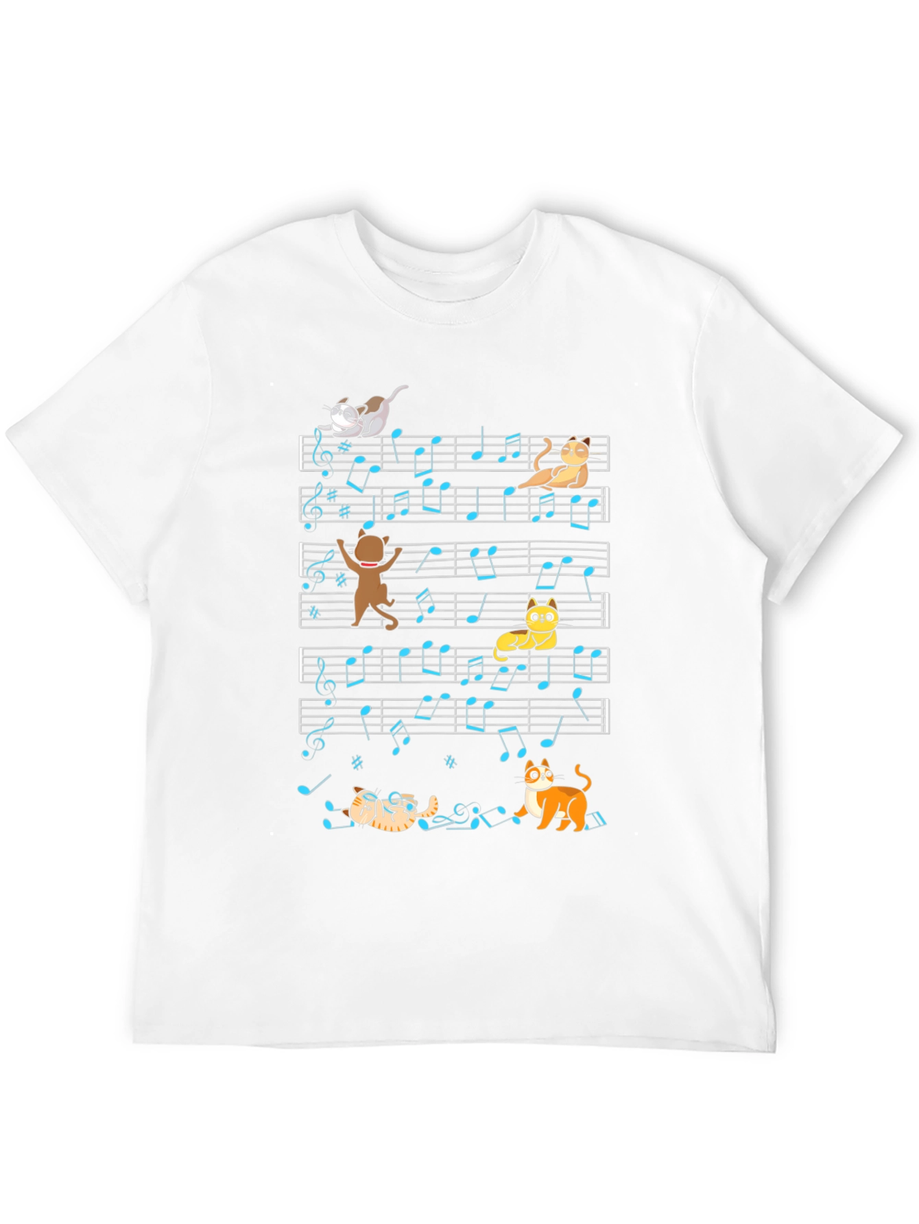 Cat Music Score T-Shirt