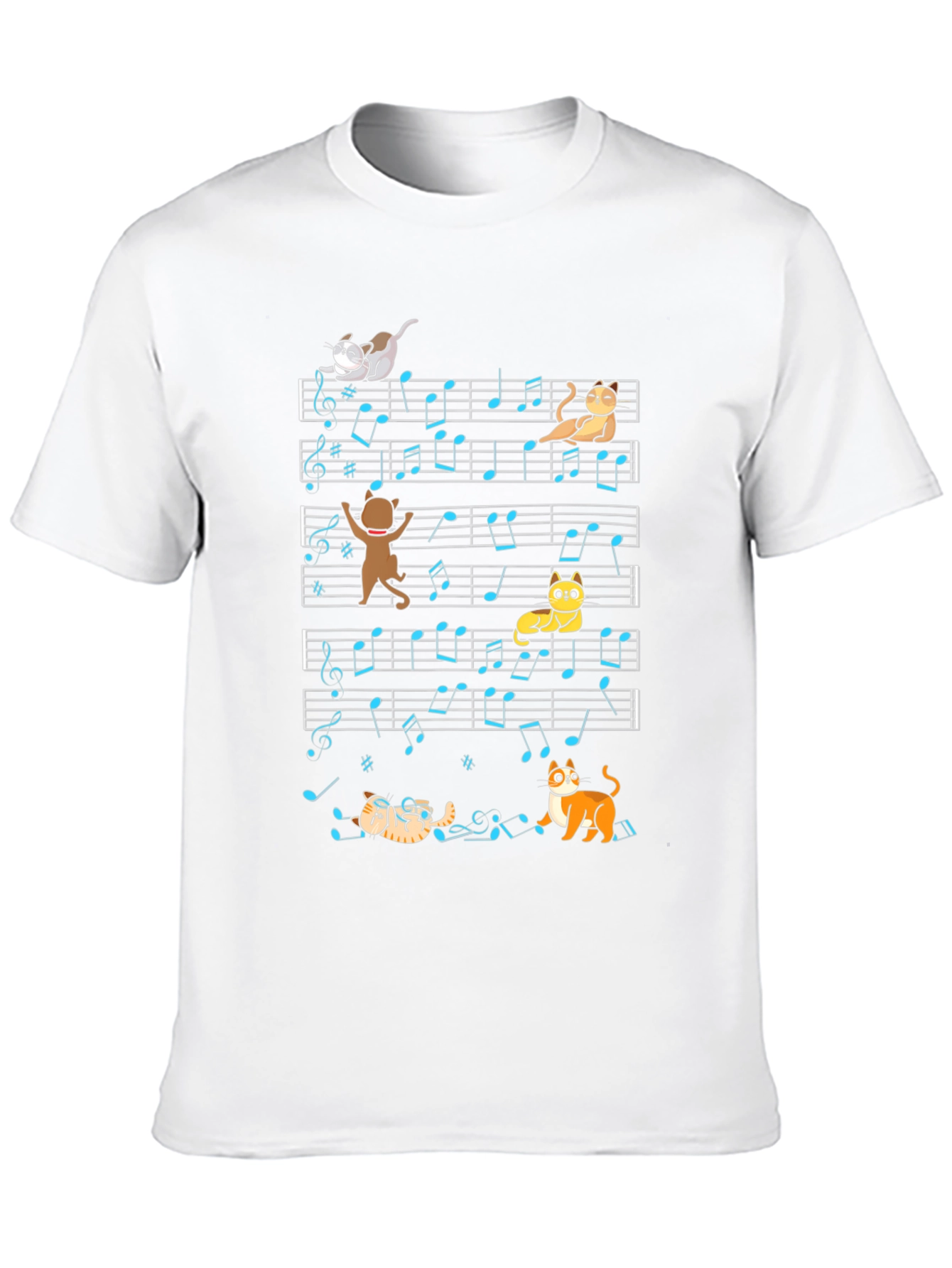 Cat Music Score T-Shirt