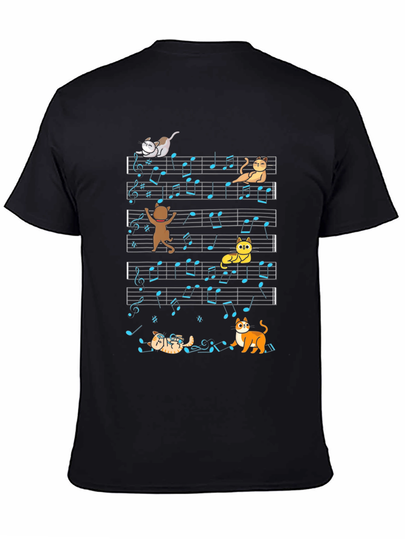 Cat Music Score T-Shirt