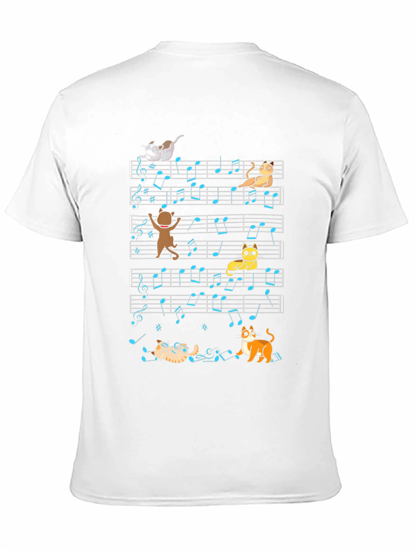 Cat Music Score T-Shirt