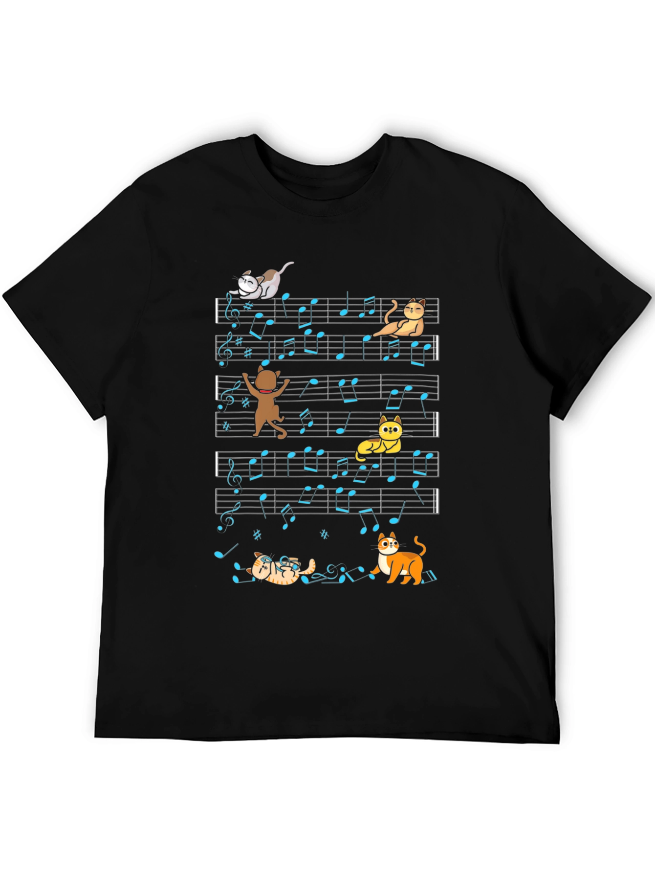 Cat Music Score T-Shirt