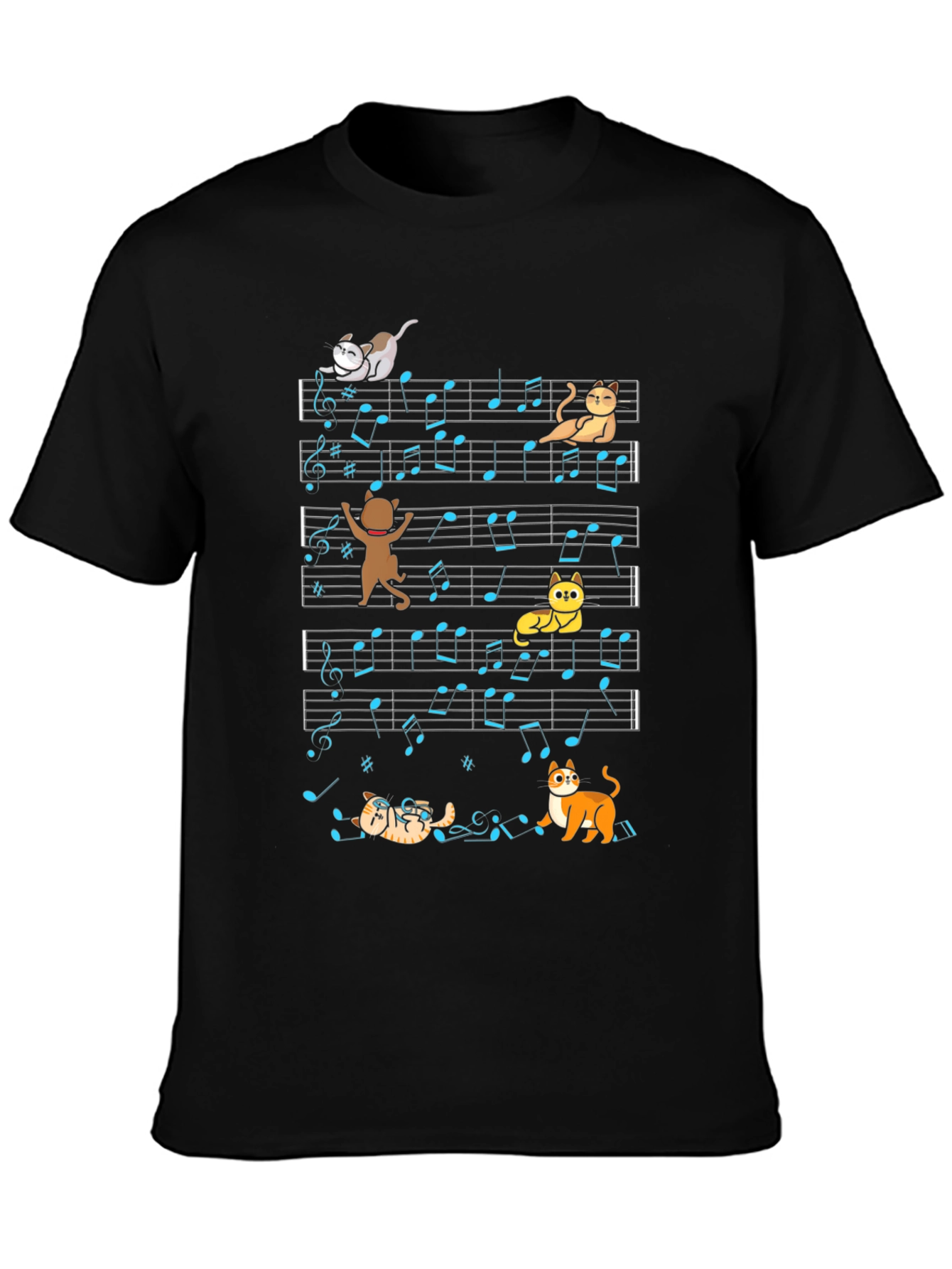 Cat Music Score T-Shirt