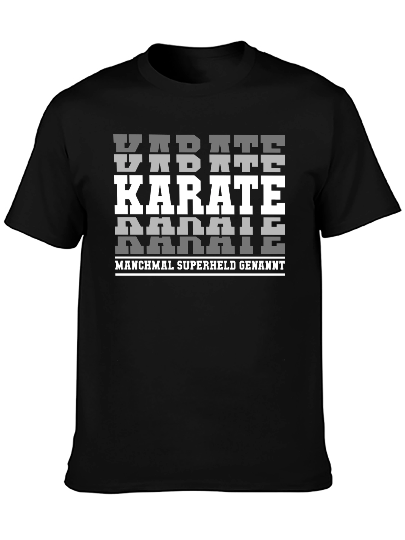 Karate Superheld Black T-Shirt