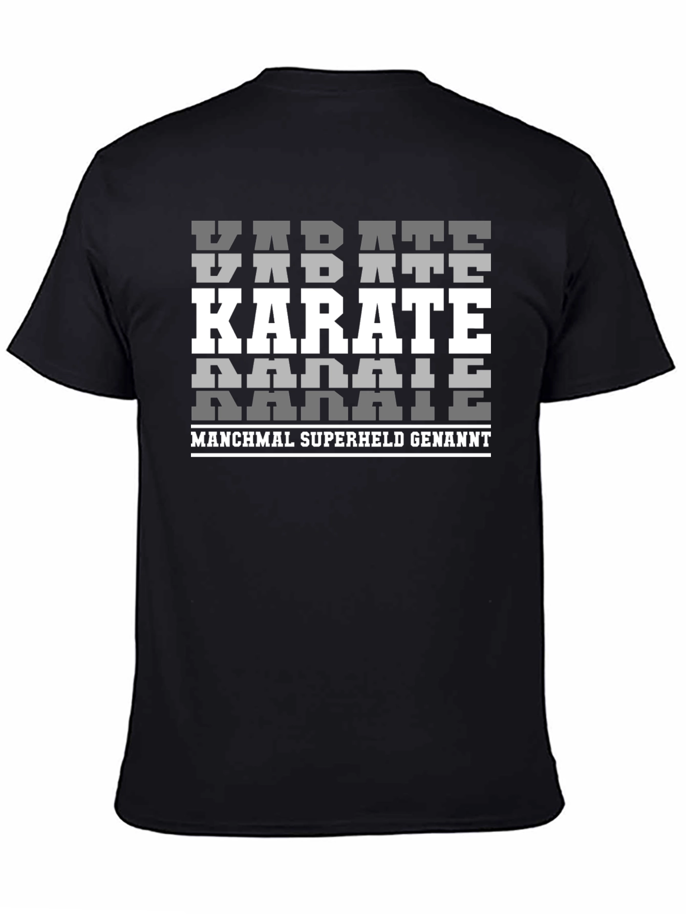 Karate Superheld Black T-Shirt