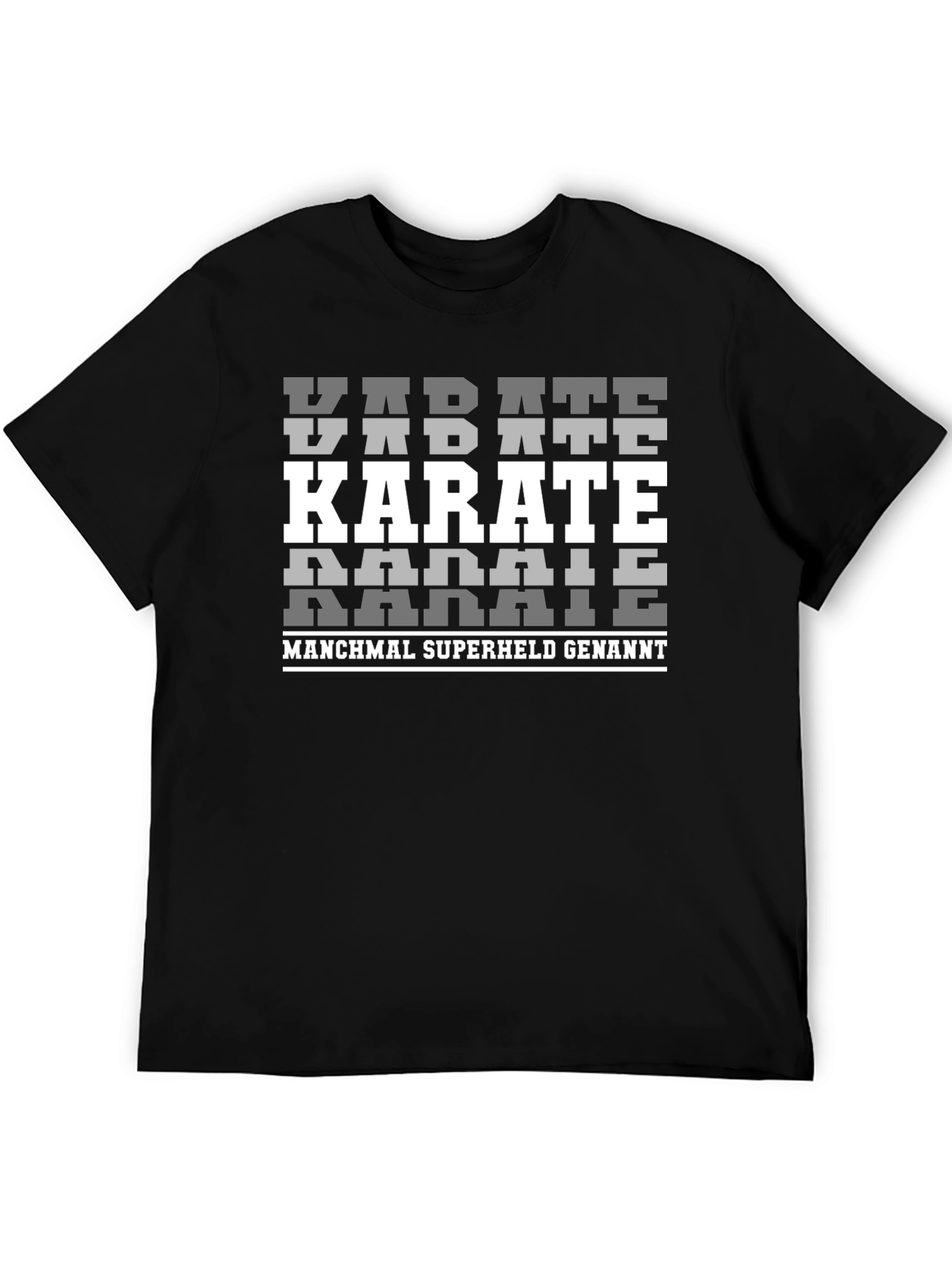 Karate Superheld Black T-Shirt