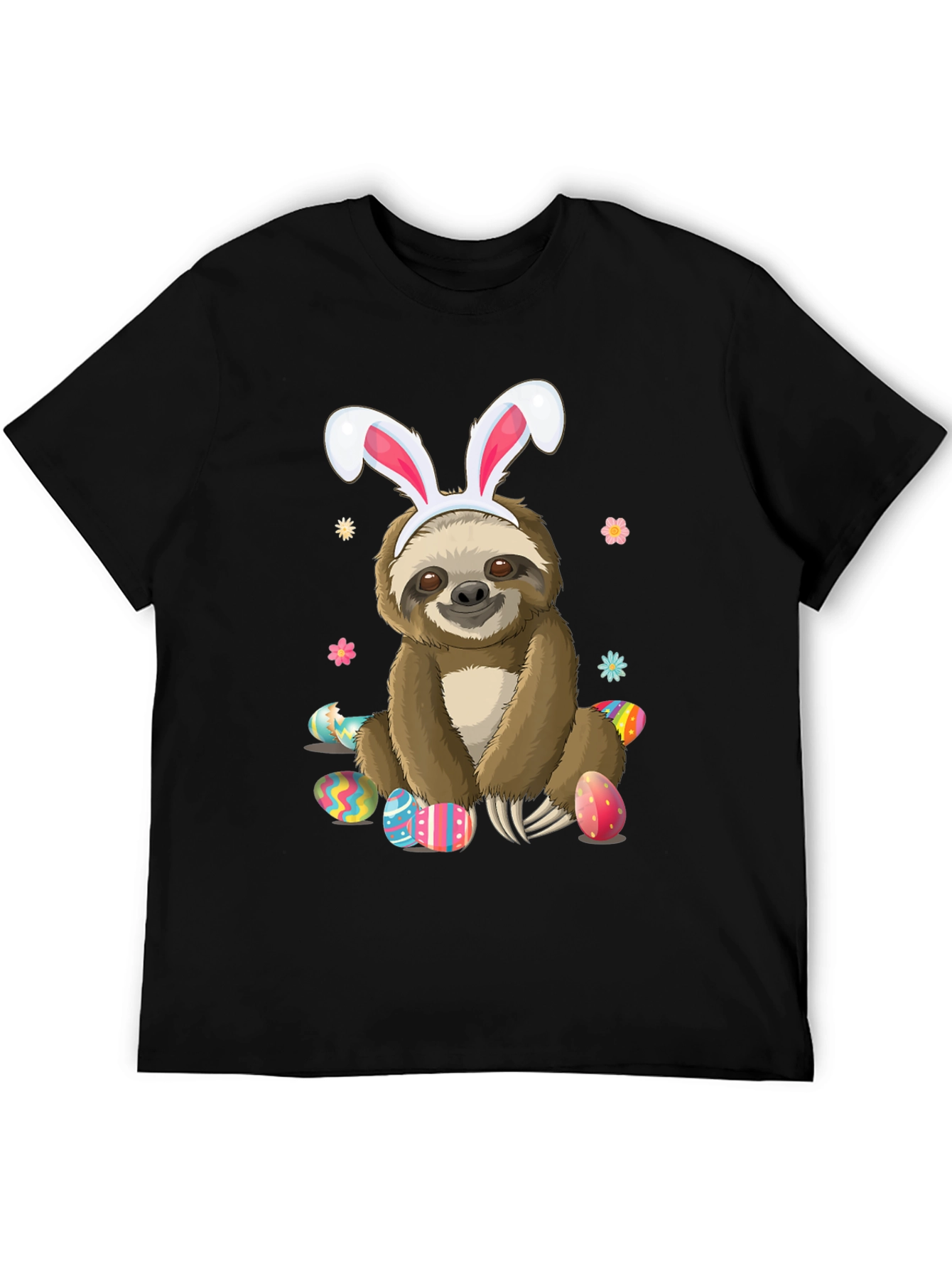 Easter Sloth T-Shirt - Cute Bunny Ears Holiday Tee