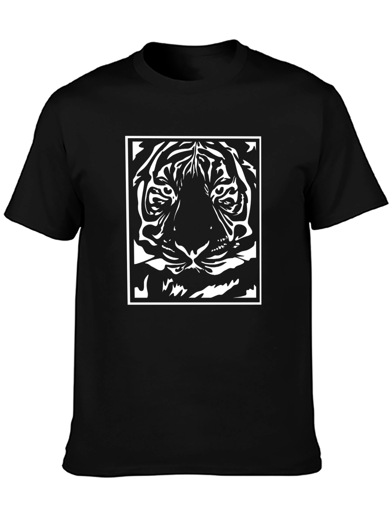 Bold Black Tiger Graphic Tee - Unique Style