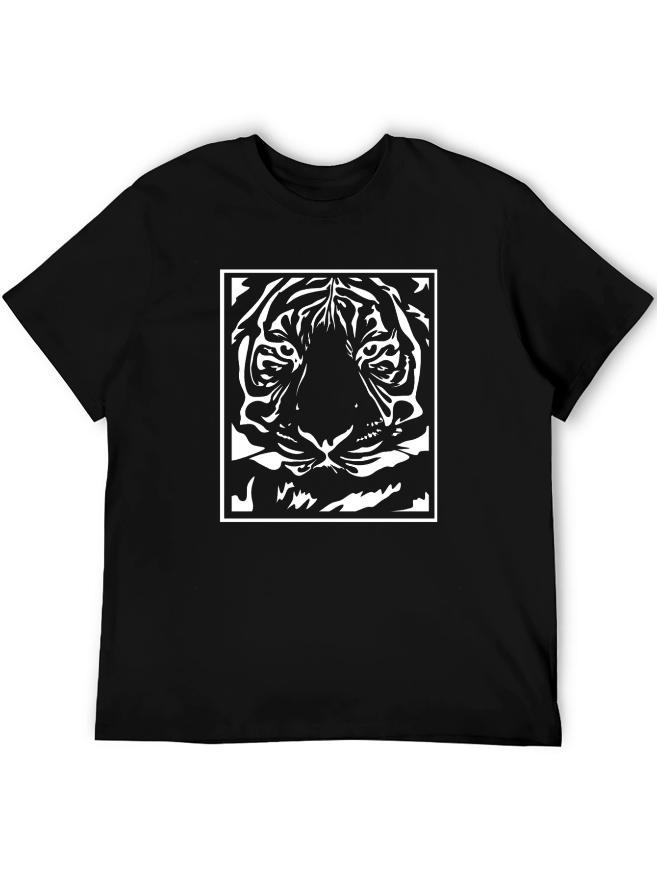 Bold Black Tiger Graphic Tee - Unique Style