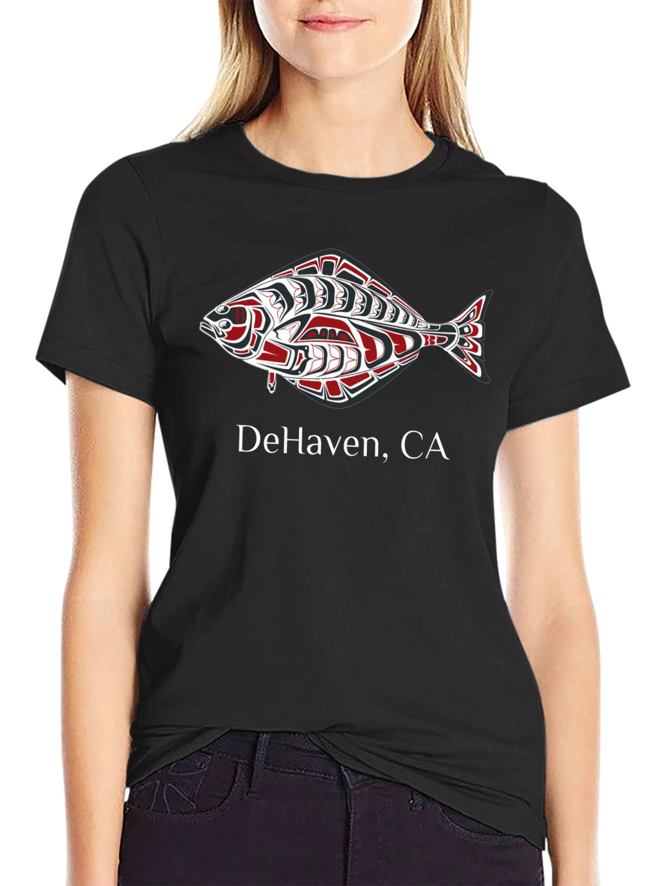 DeHaven CA Fish Graphic Tee - Black