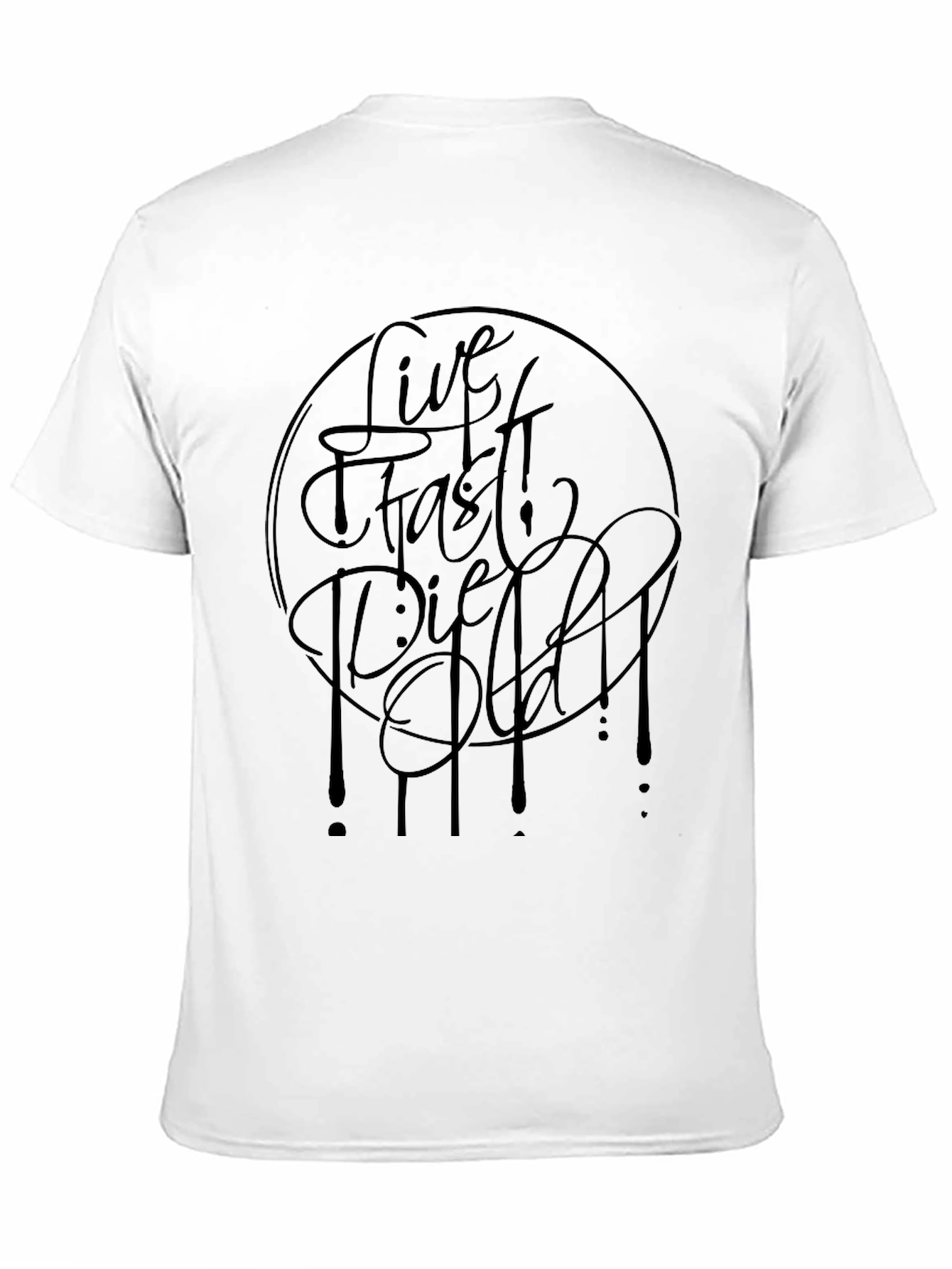 Live Fast Die Old Black Graphic Tee