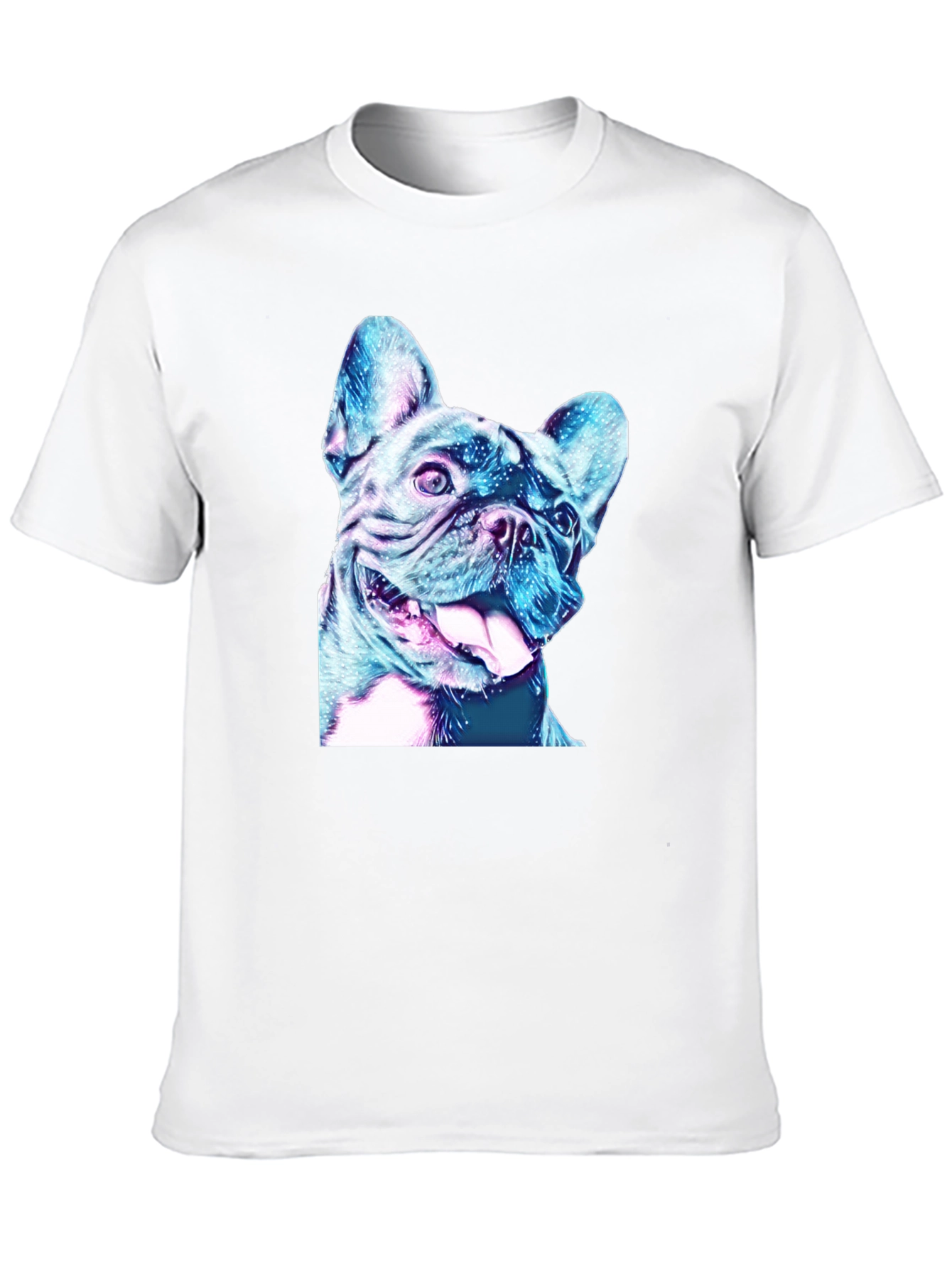 Dog Graphic Tee - Black Cotton Casual Shirt