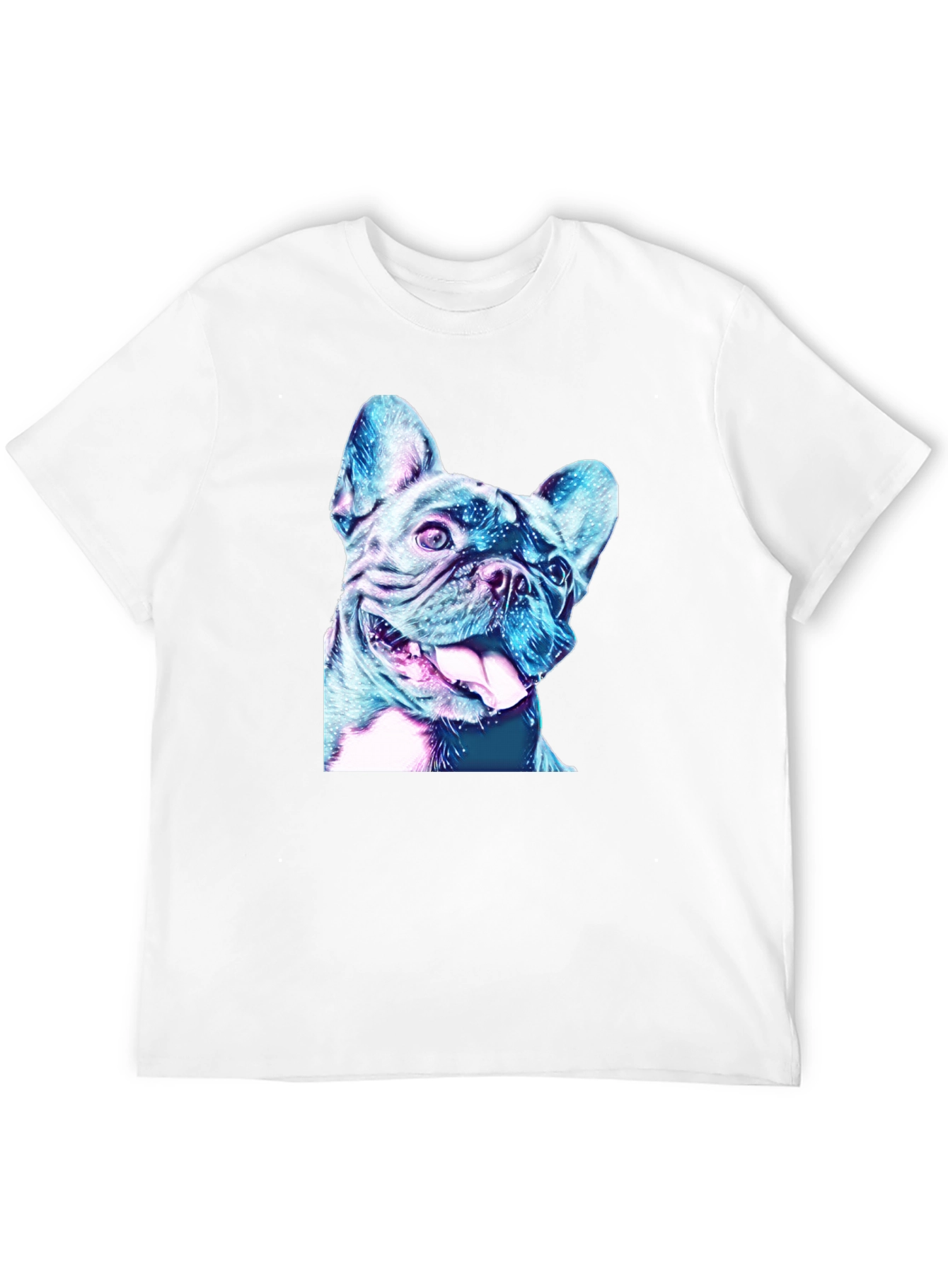 Dog Graphic Tee - Black Cotton Casual Shirt