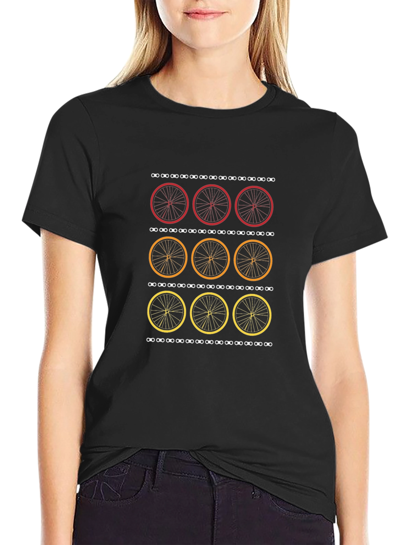 Cycle Wheels Graphic Tee - Black