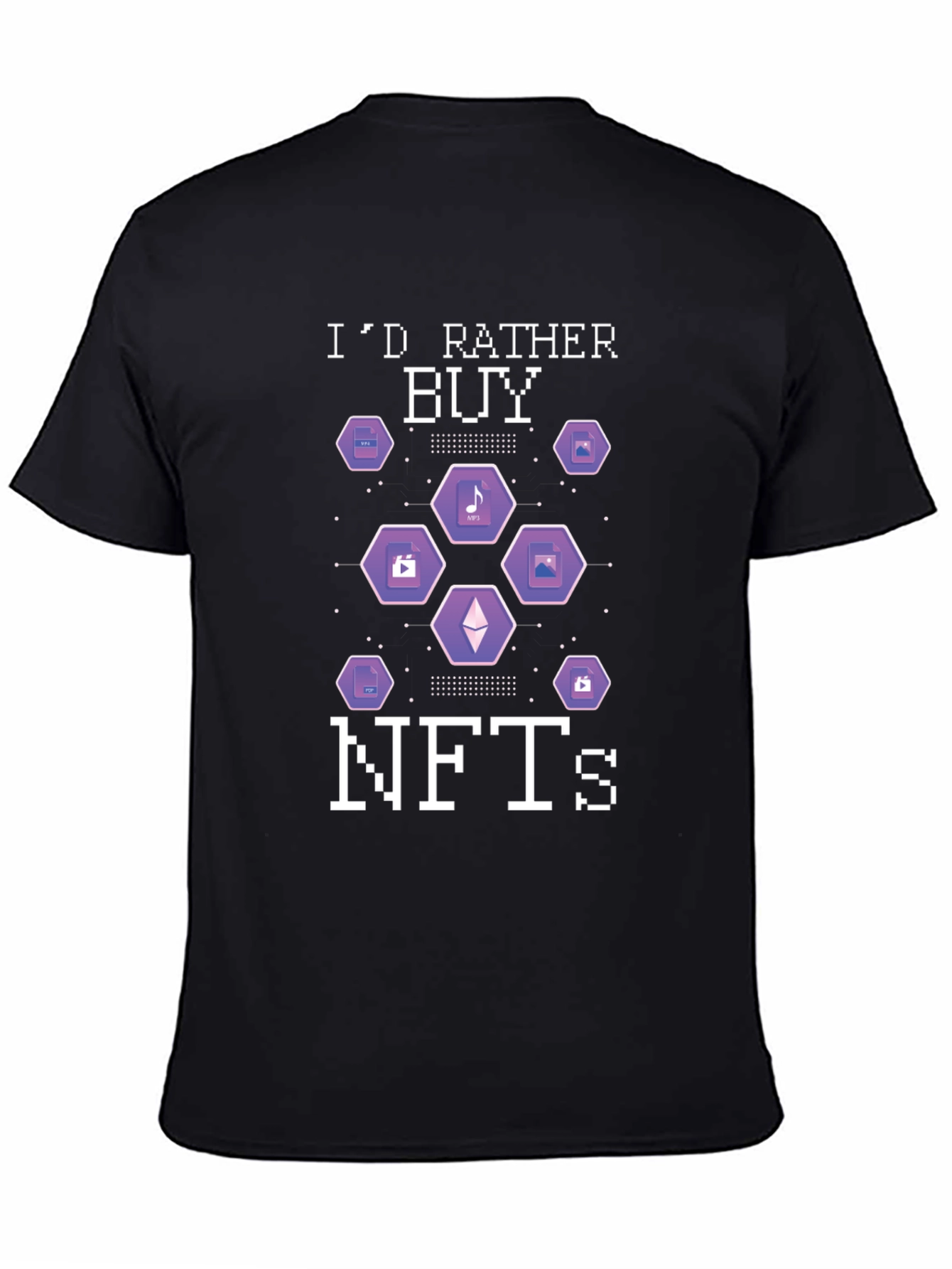 Id Rather Buy NFTs Black T-Shirt