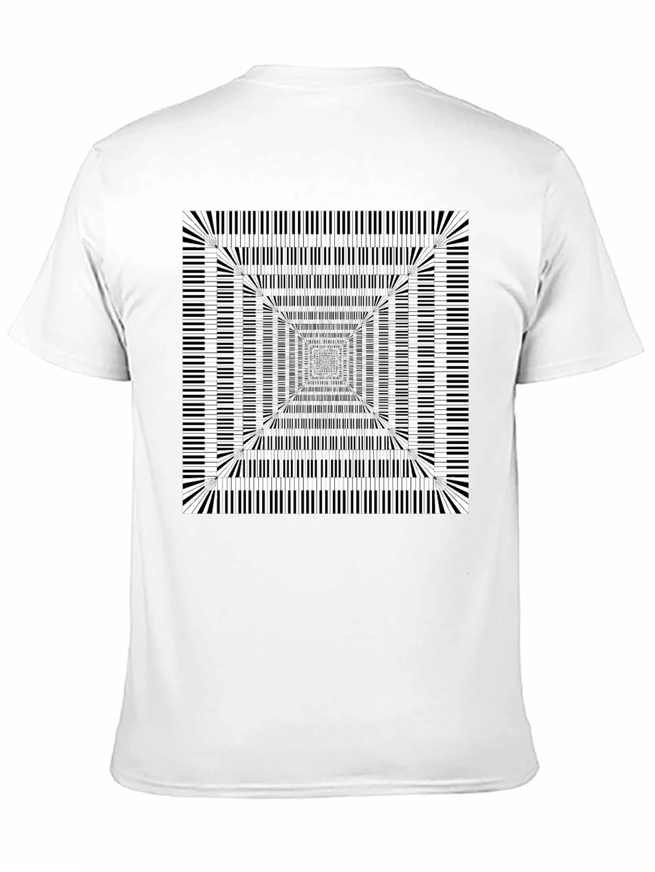 Optical Illusion Piano Keys Graphic Tee