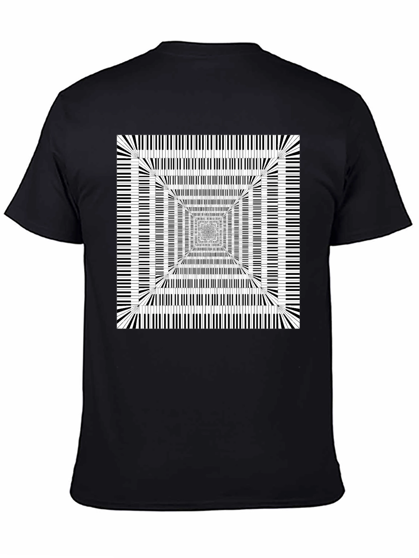 Optical Illusion Piano Keys Graphic Tee