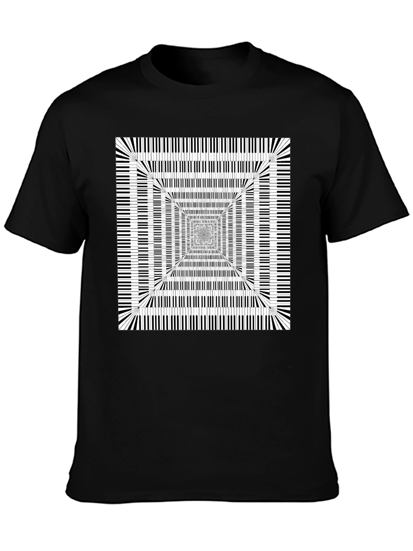 Optical Illusion Piano Keys Graphic Tee