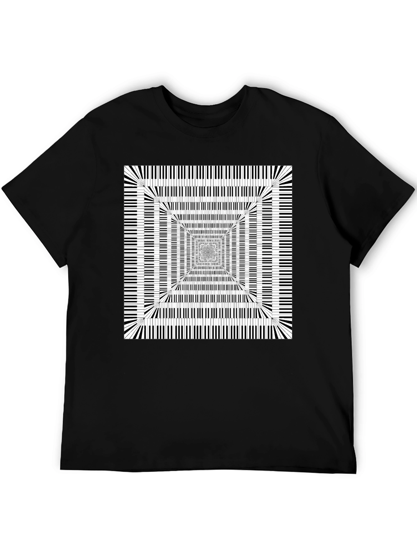 Optical Illusion Piano Keys Graphic Tee