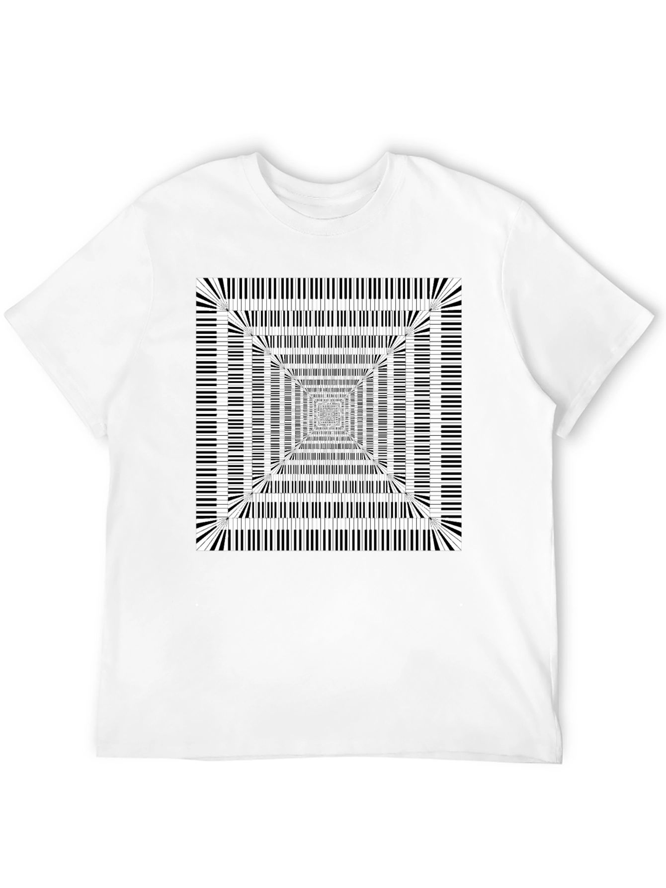 Optical Illusion Piano Keys Graphic Tee