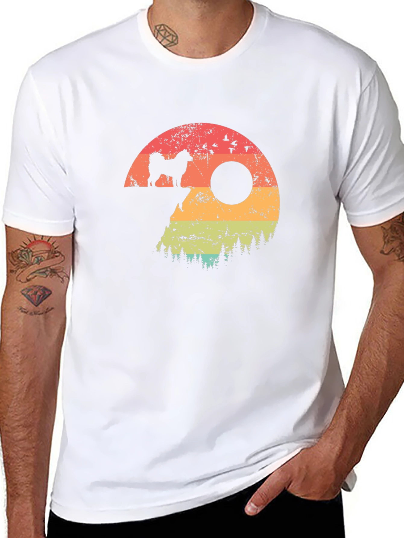 Retro Dog Silhouette T-Shirt