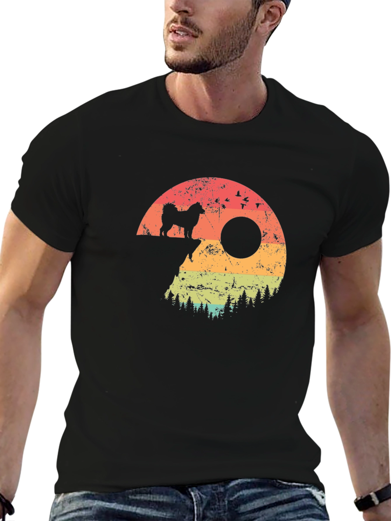 Retro Dog Silhouette T-Shirt