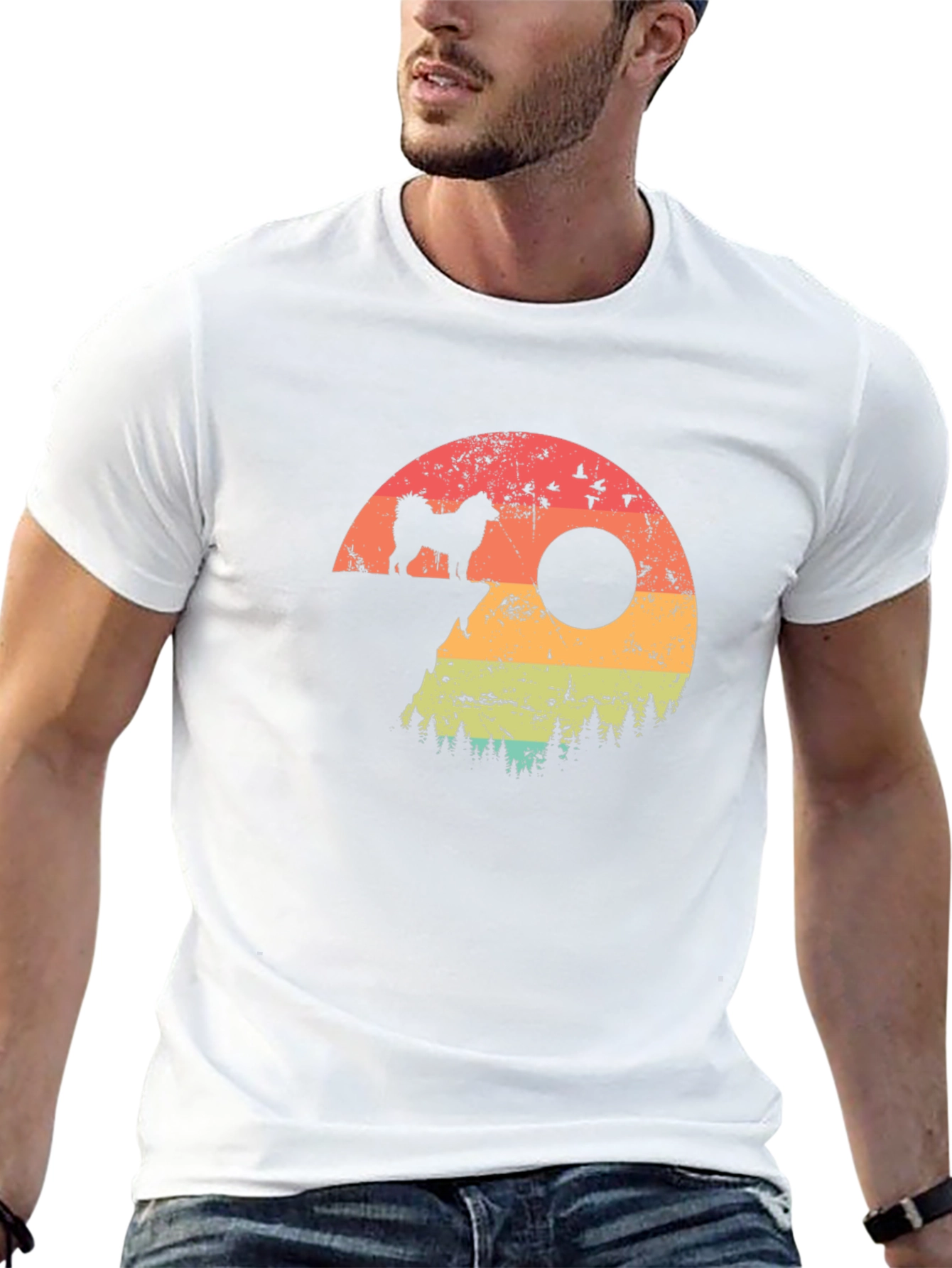 Retro Dog Silhouette T-Shirt