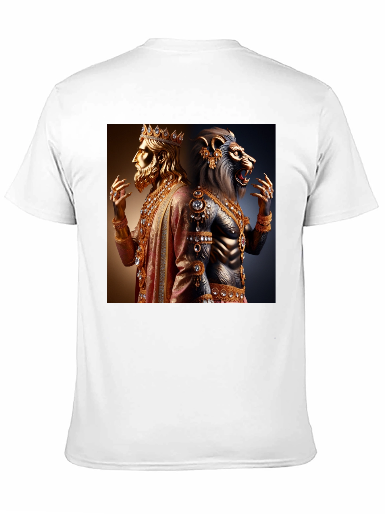 King and Lion Graphic Black T-Shirt