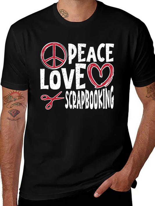 Peace Love Scrapbooking Graphic Tee