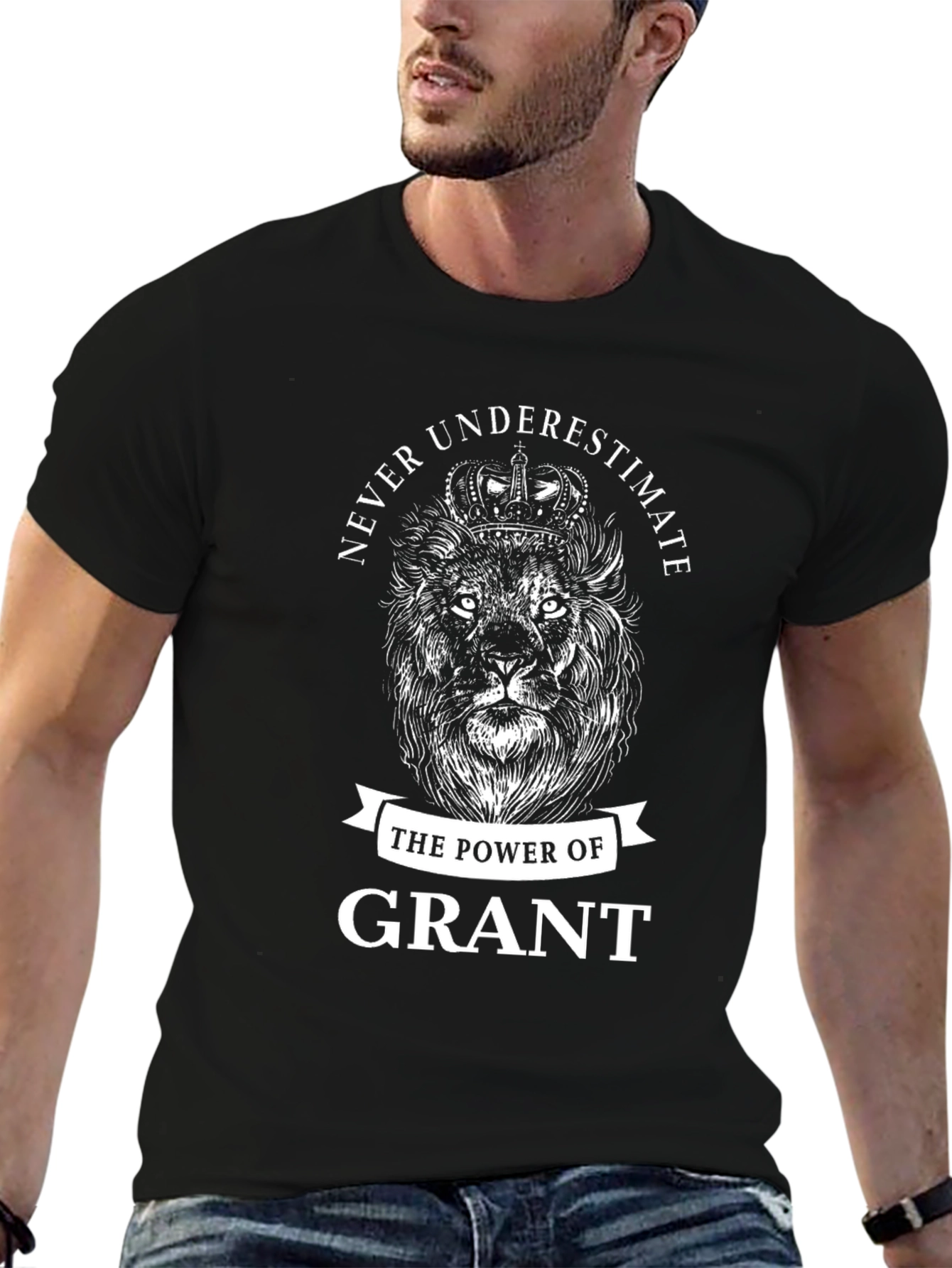 Never Underestimate Grant Lion Crown T-Shirt