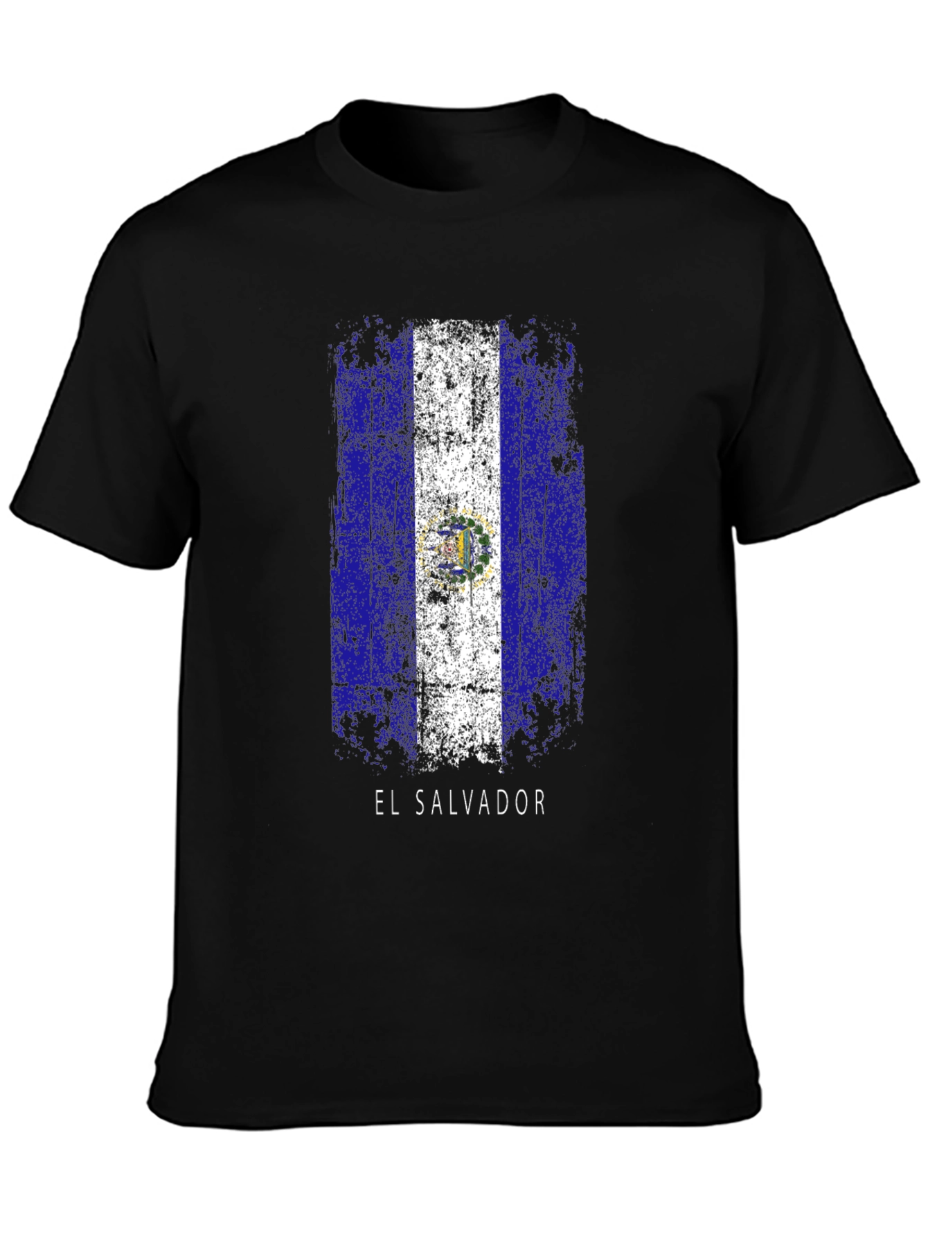 El Salvador Flag T-Shirt - Distressed Design