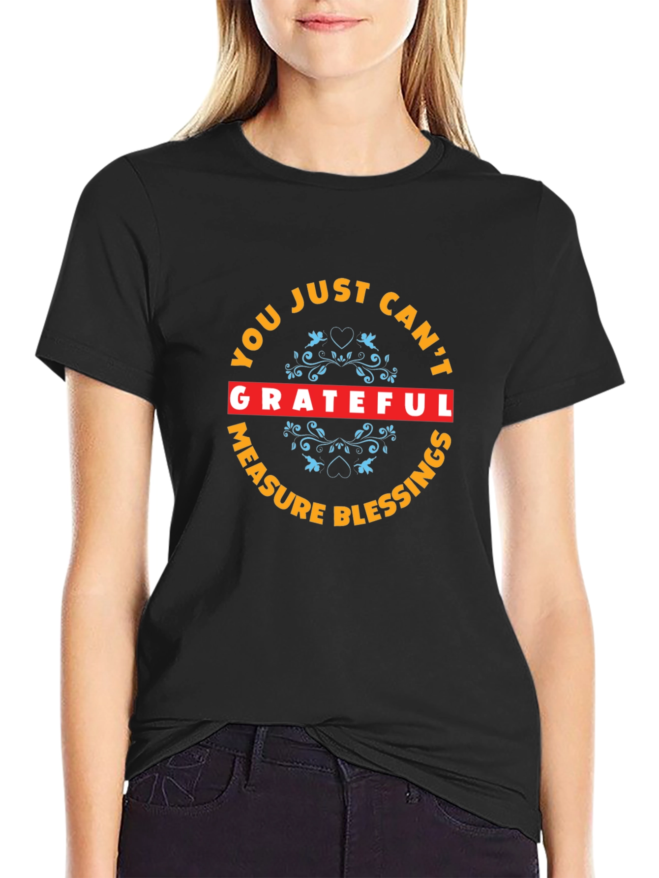 Grateful Blessings Graphic Tee - Stylish Black Shirt