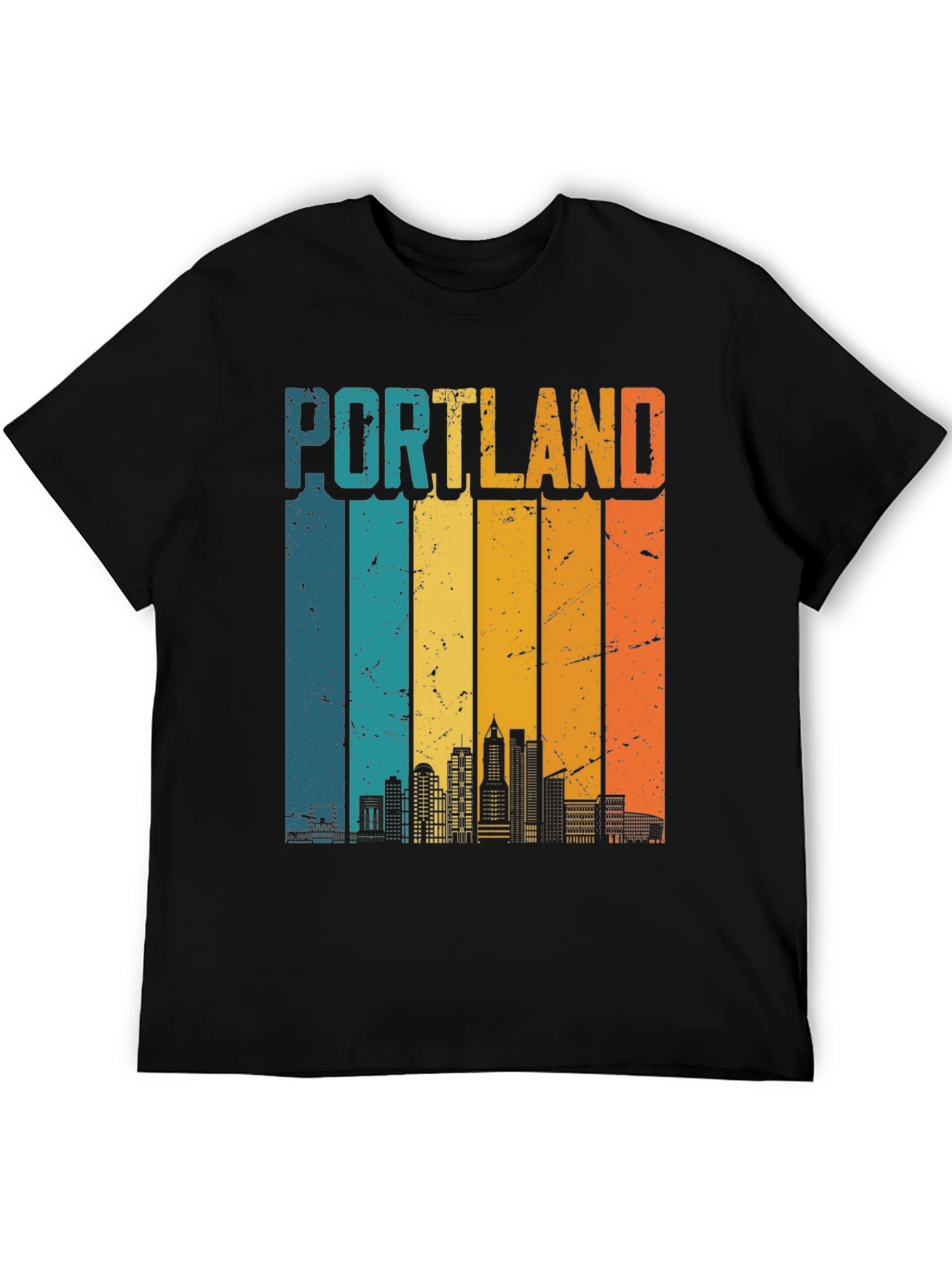 Retro Portland Skyline T-Shirt
