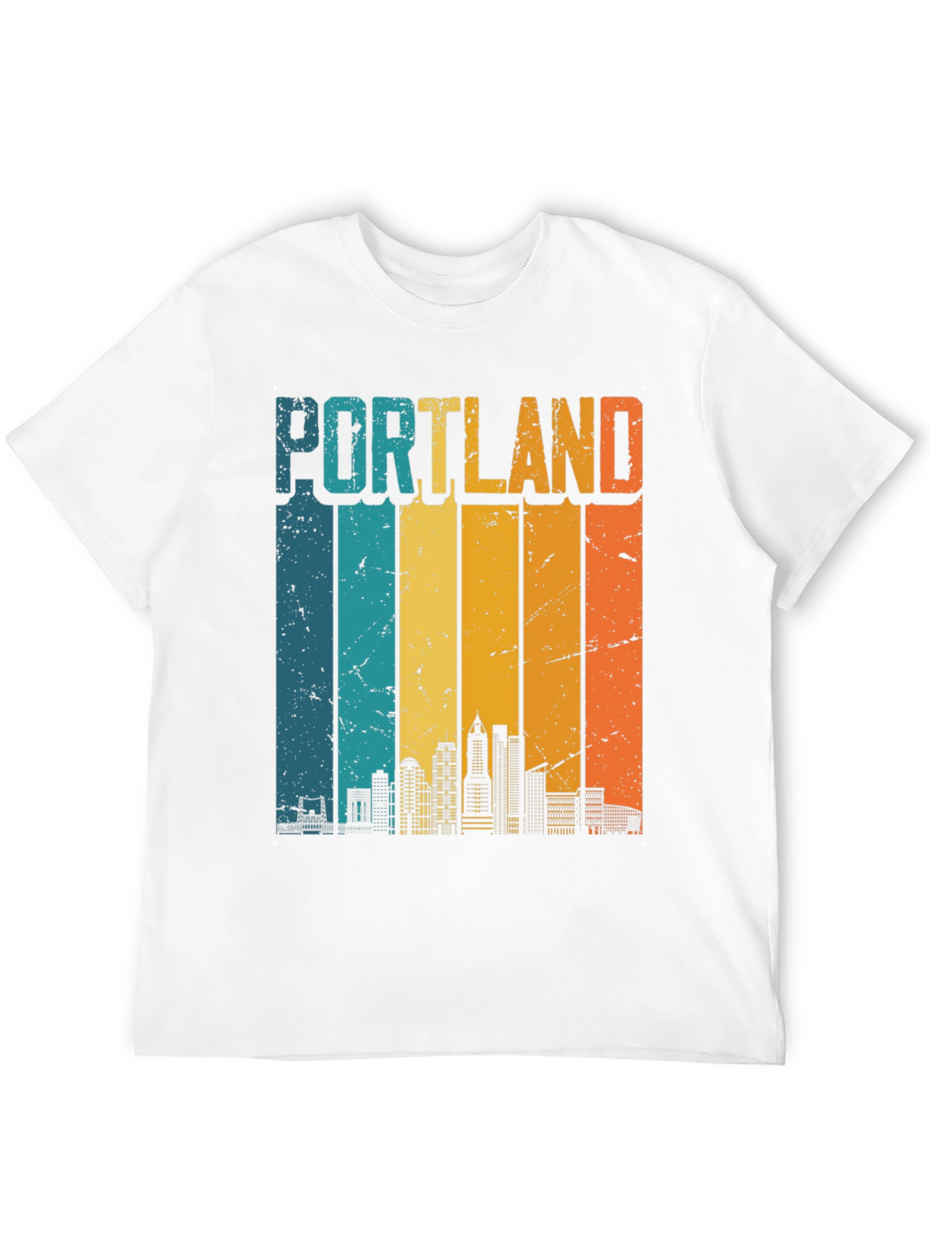 Retro Portland Skyline T-Shirt