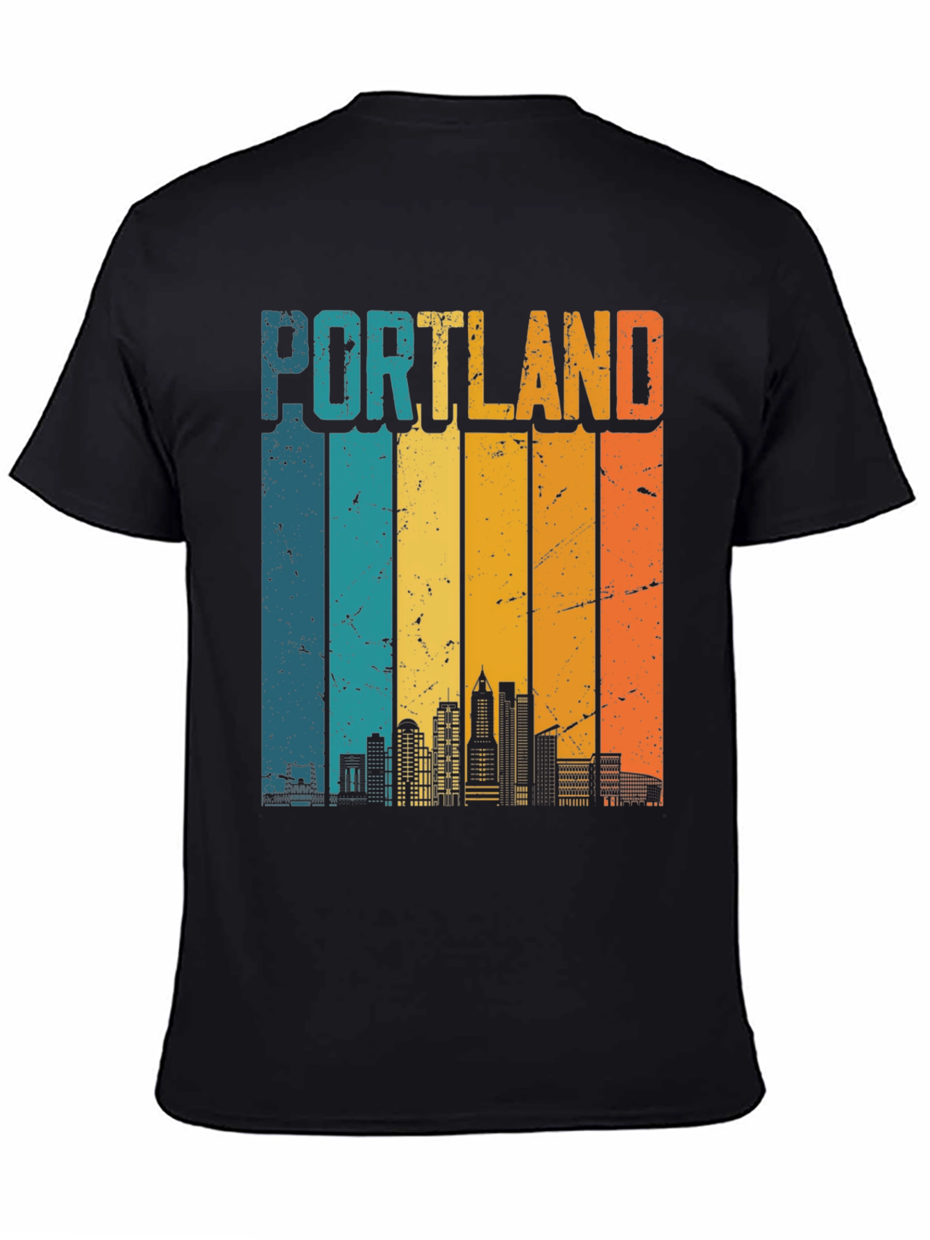Retro Portland Skyline T-Shirt