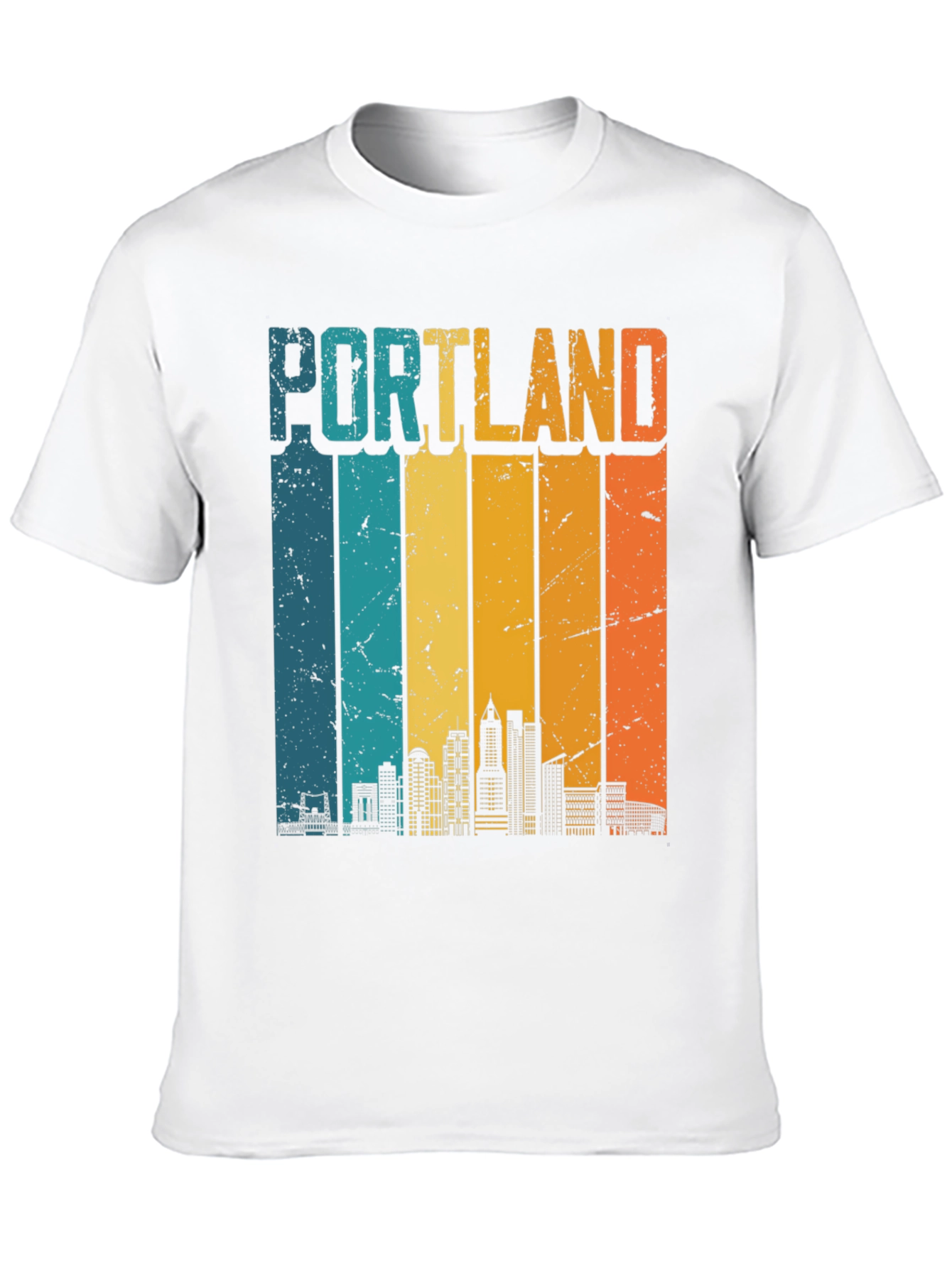 Retro Portland Skyline T-Shirt