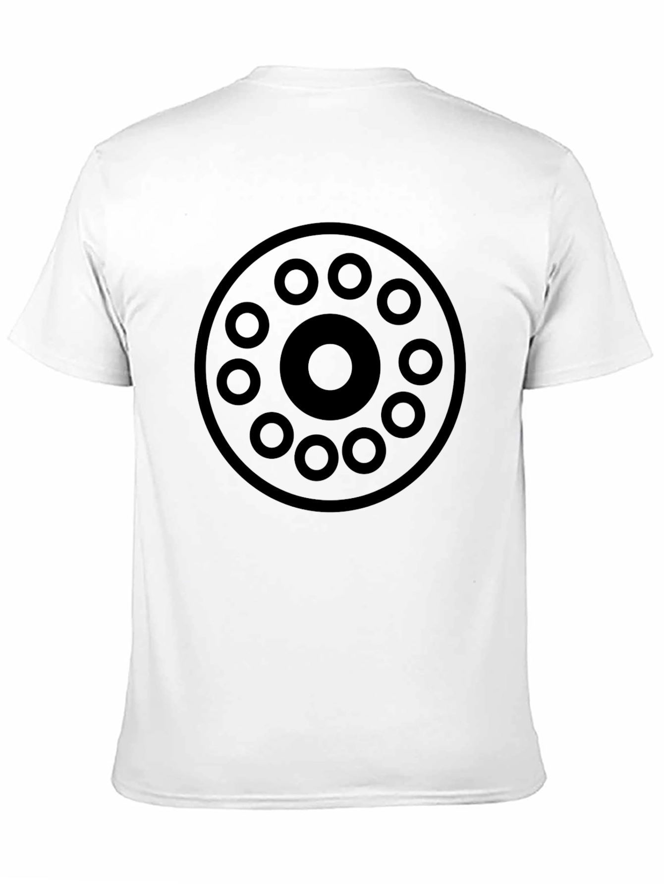 Retro Dial Black Graphic Tee - Classic Style
