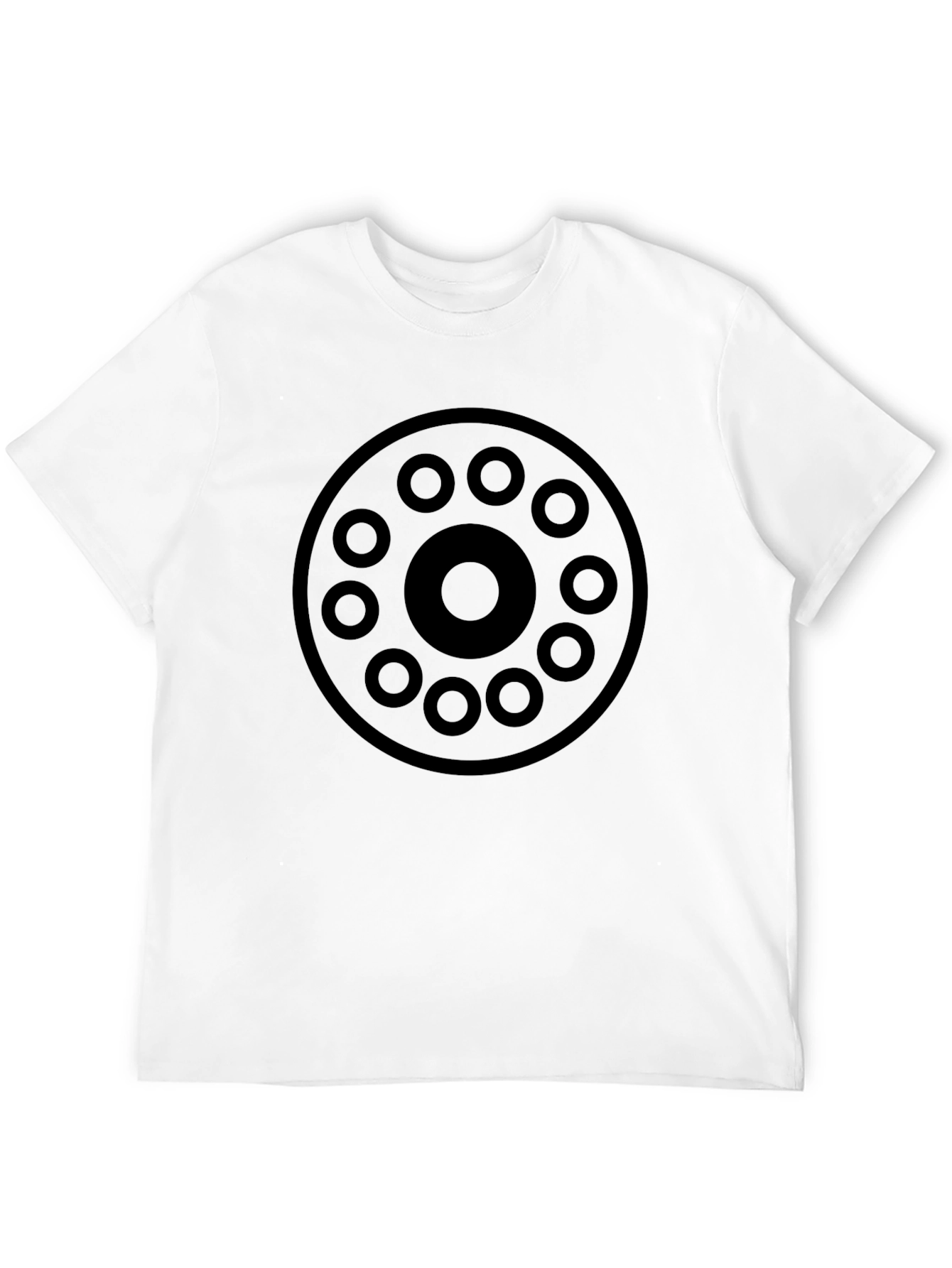 Retro Dial Black Graphic Tee - Classic Style