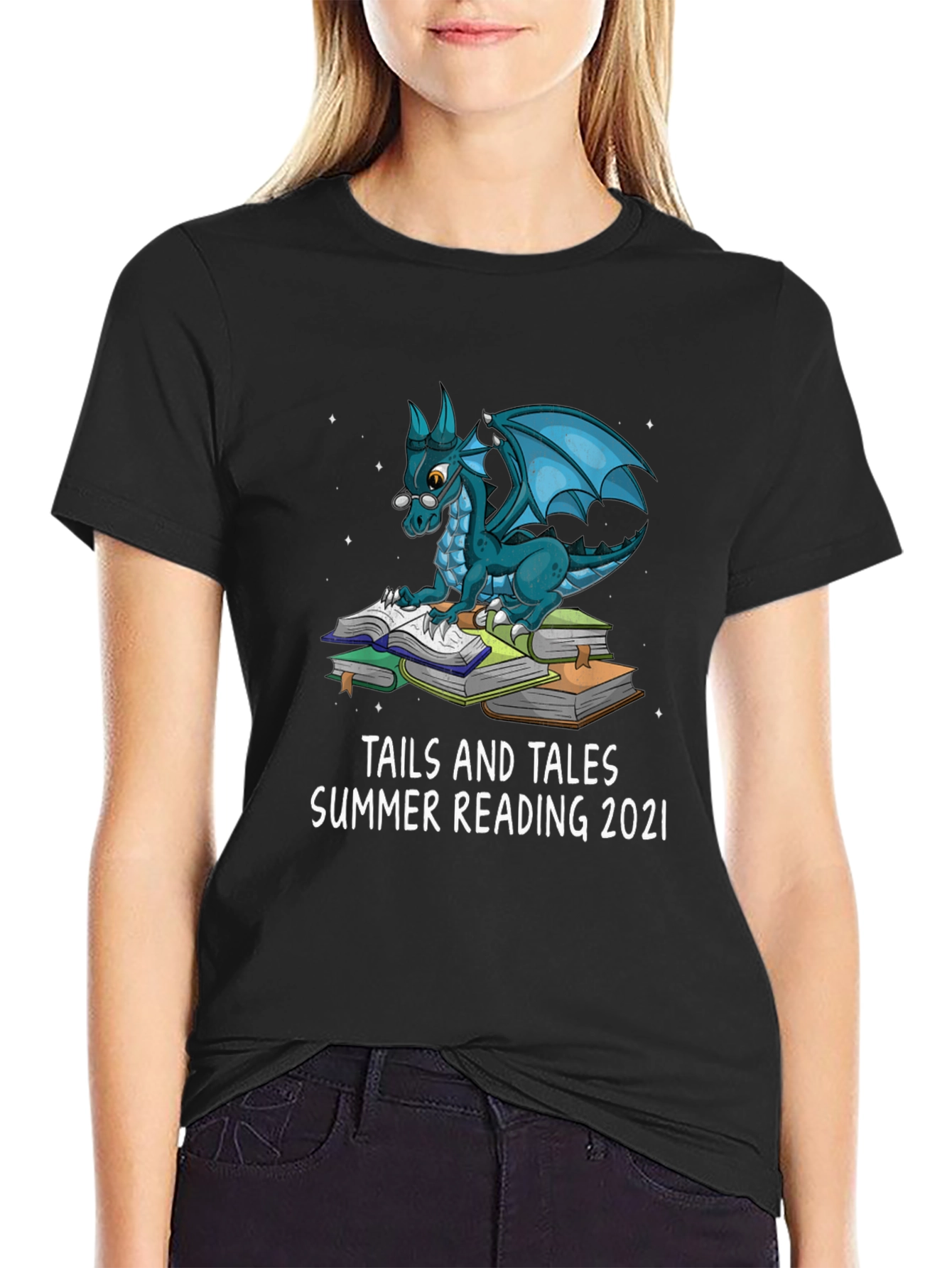 Reading Dragon Graphic Tee