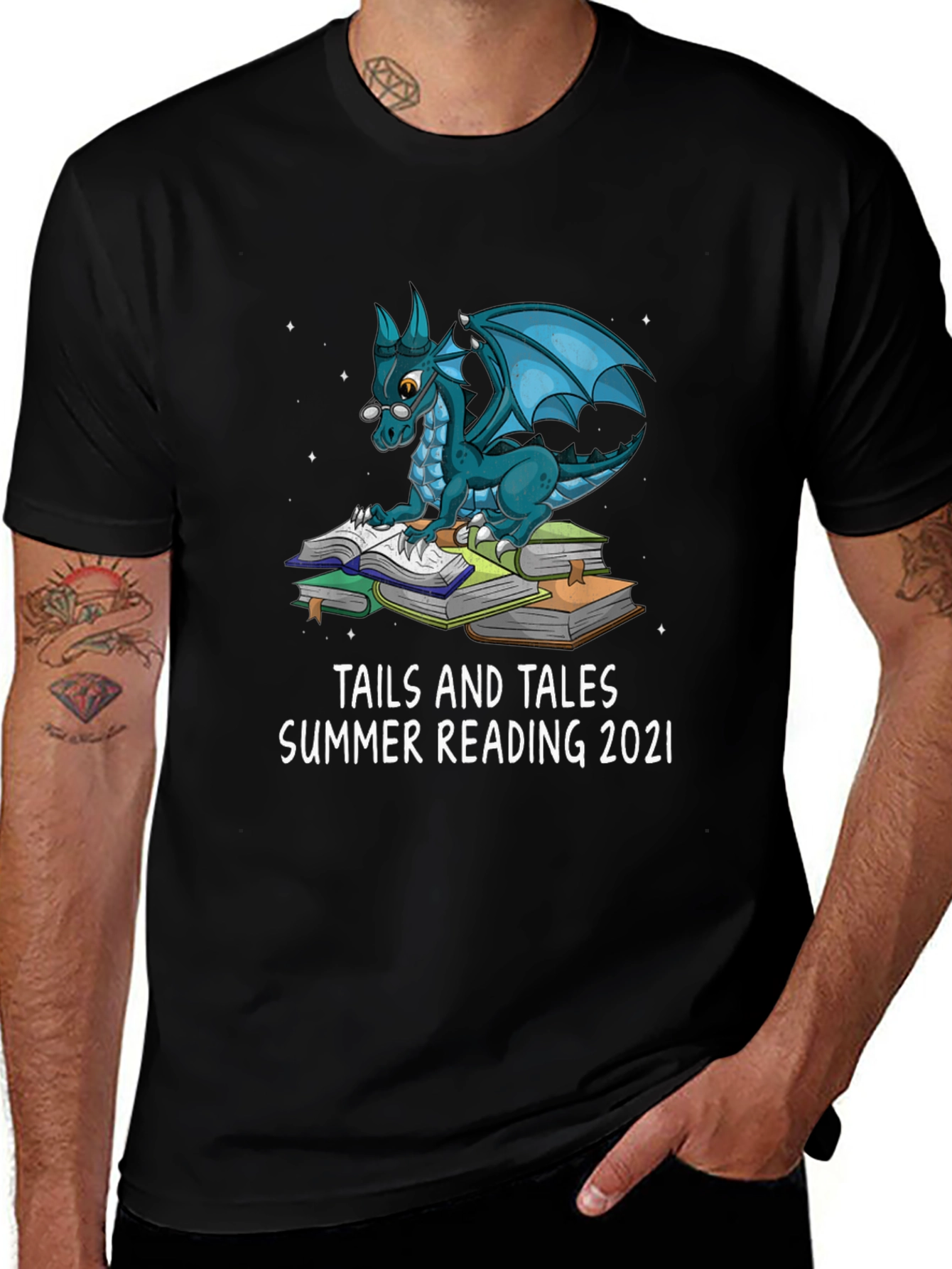 Reading Dragon Graphic Tee