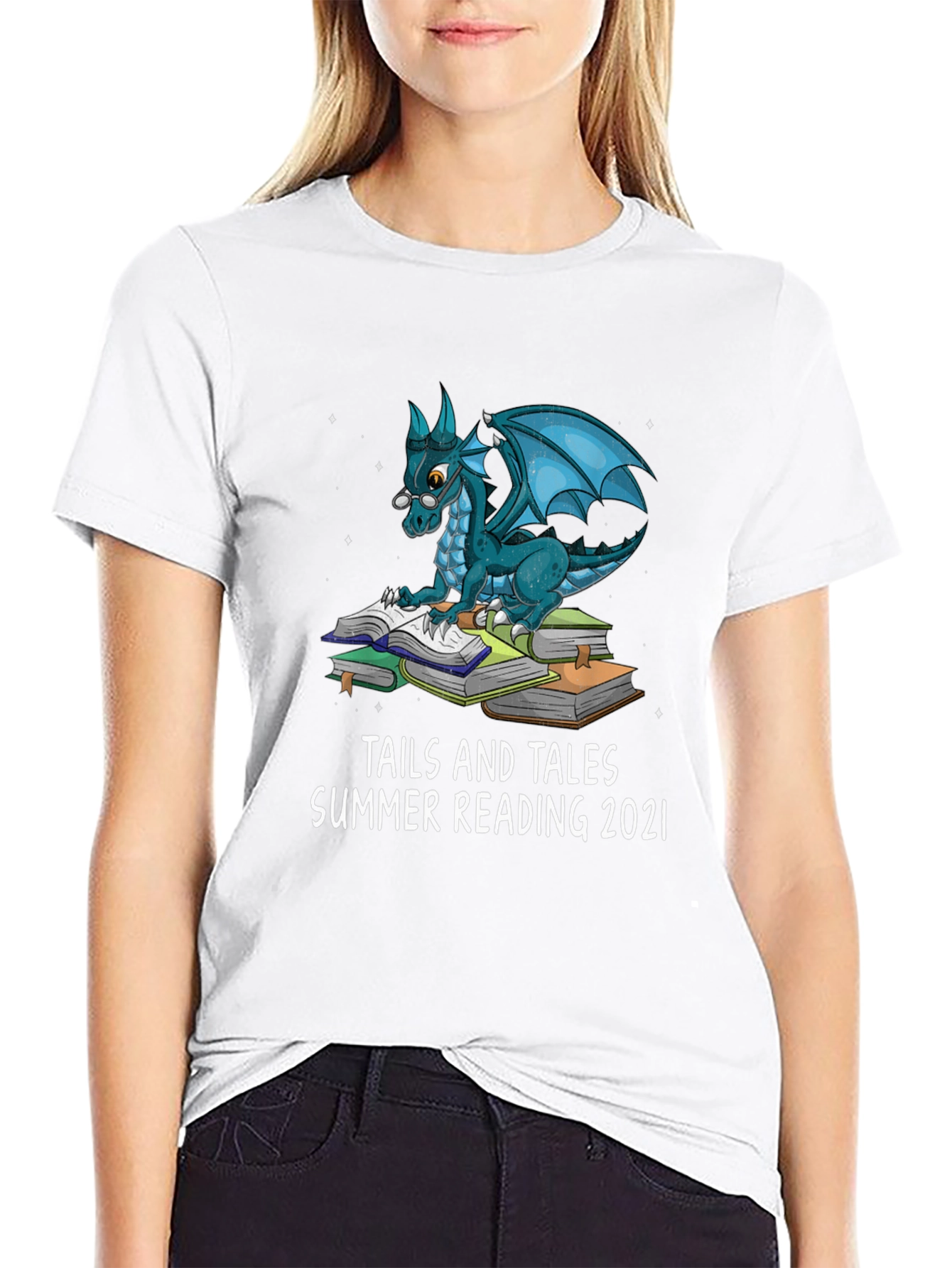 Reading Dragon Graphic Tee