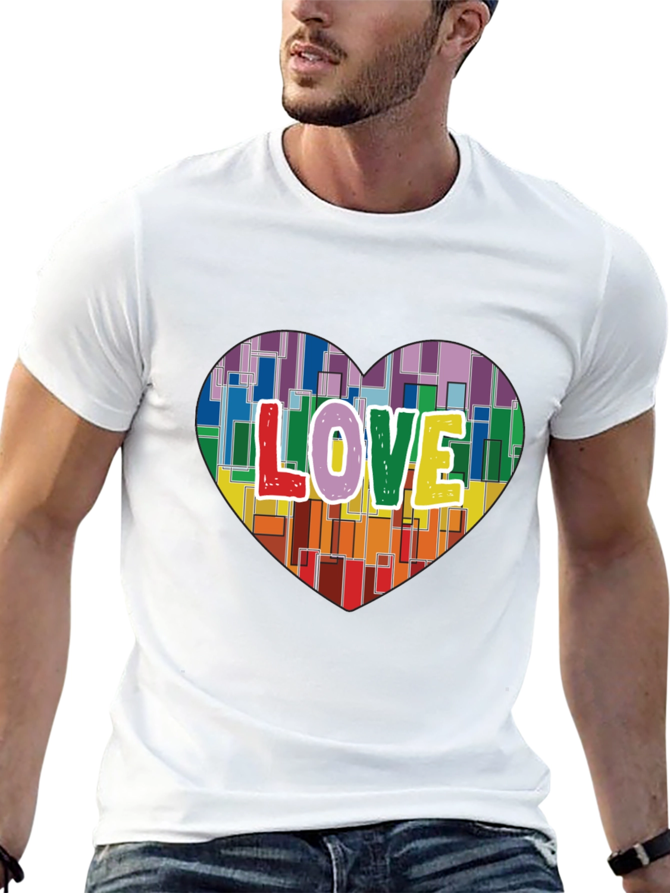 Love Heart Graphic T-Shirt - Pride & Positivity