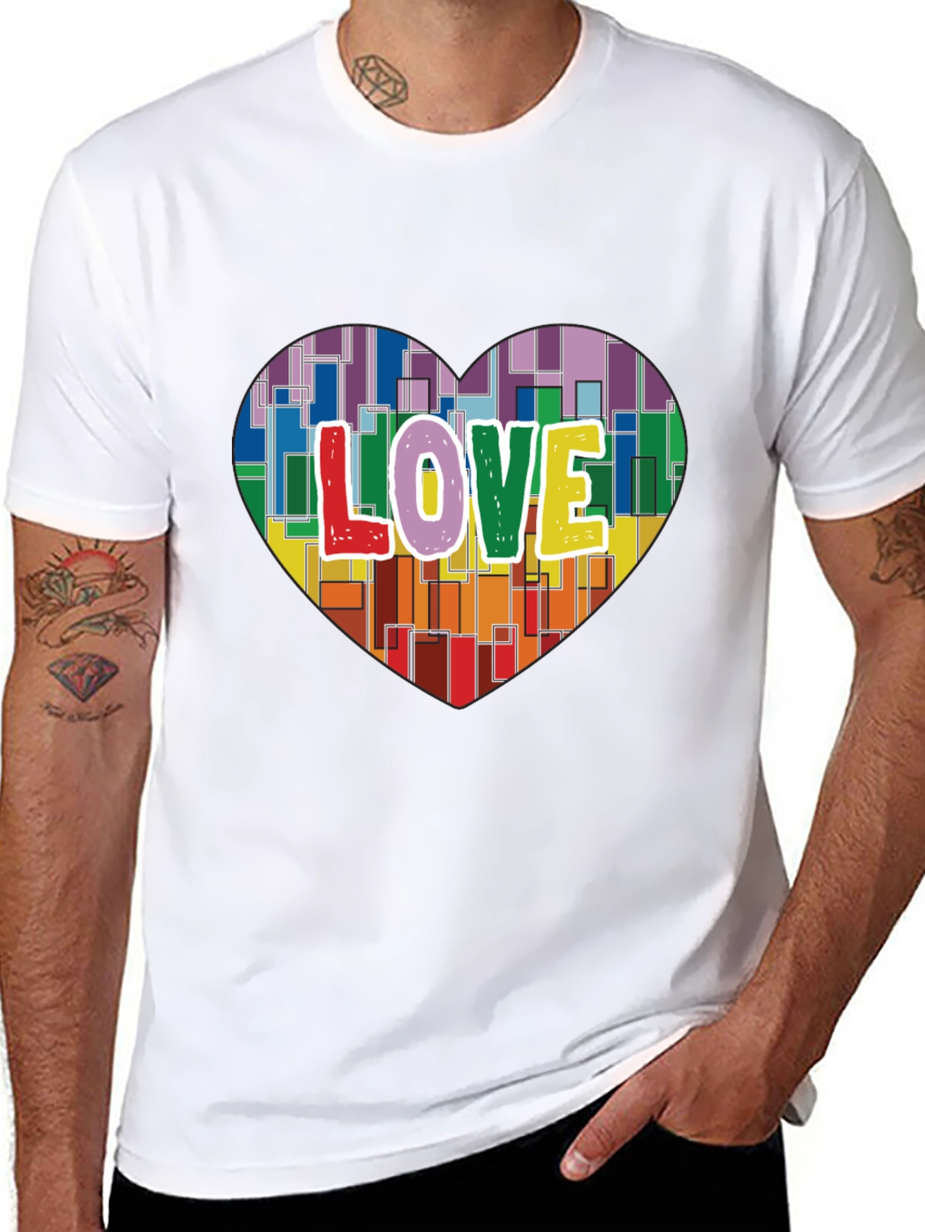 Love Heart Graphic T-Shirt - Pride & Positivity