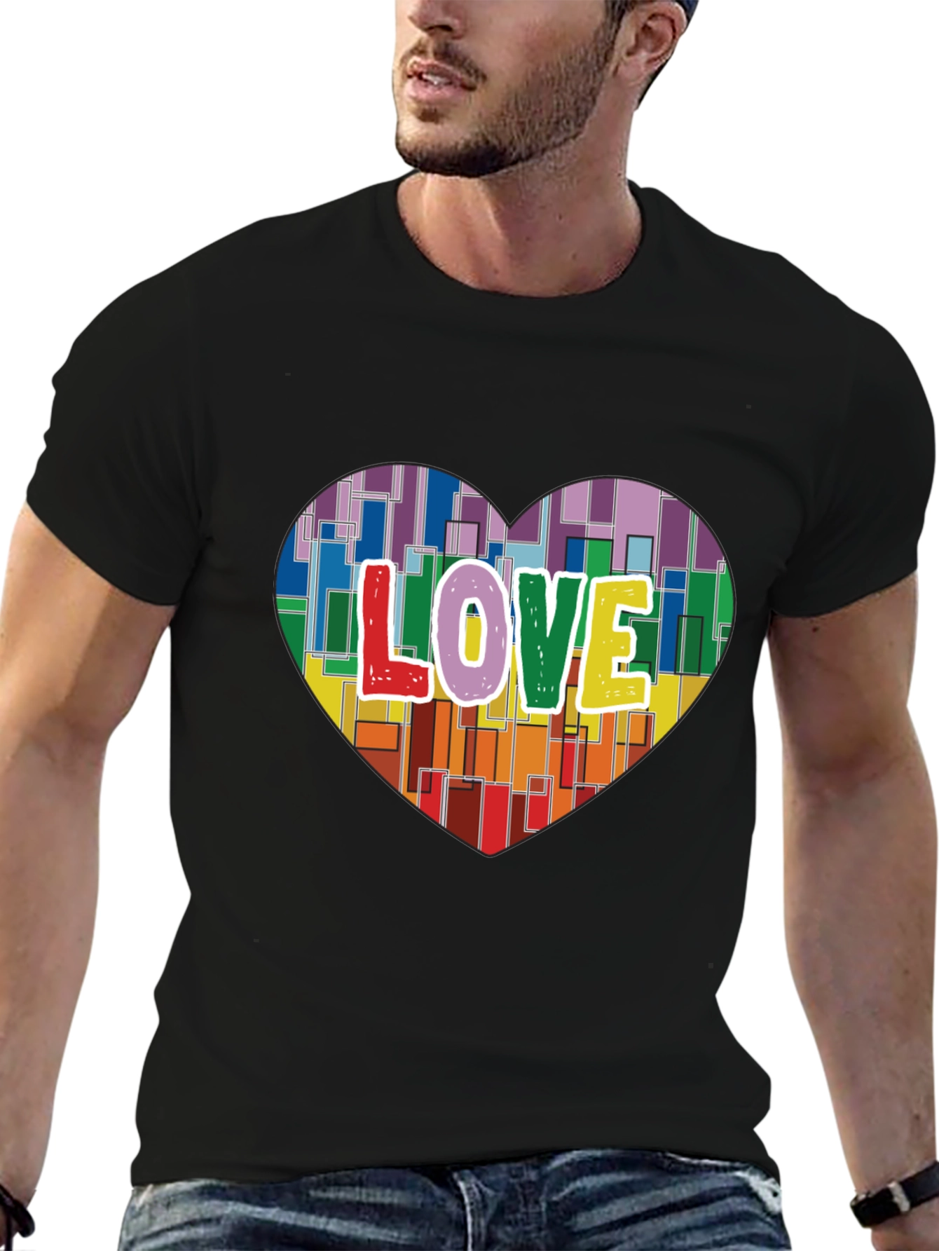 Love Heart Graphic T-Shirt - Pride & Positivity